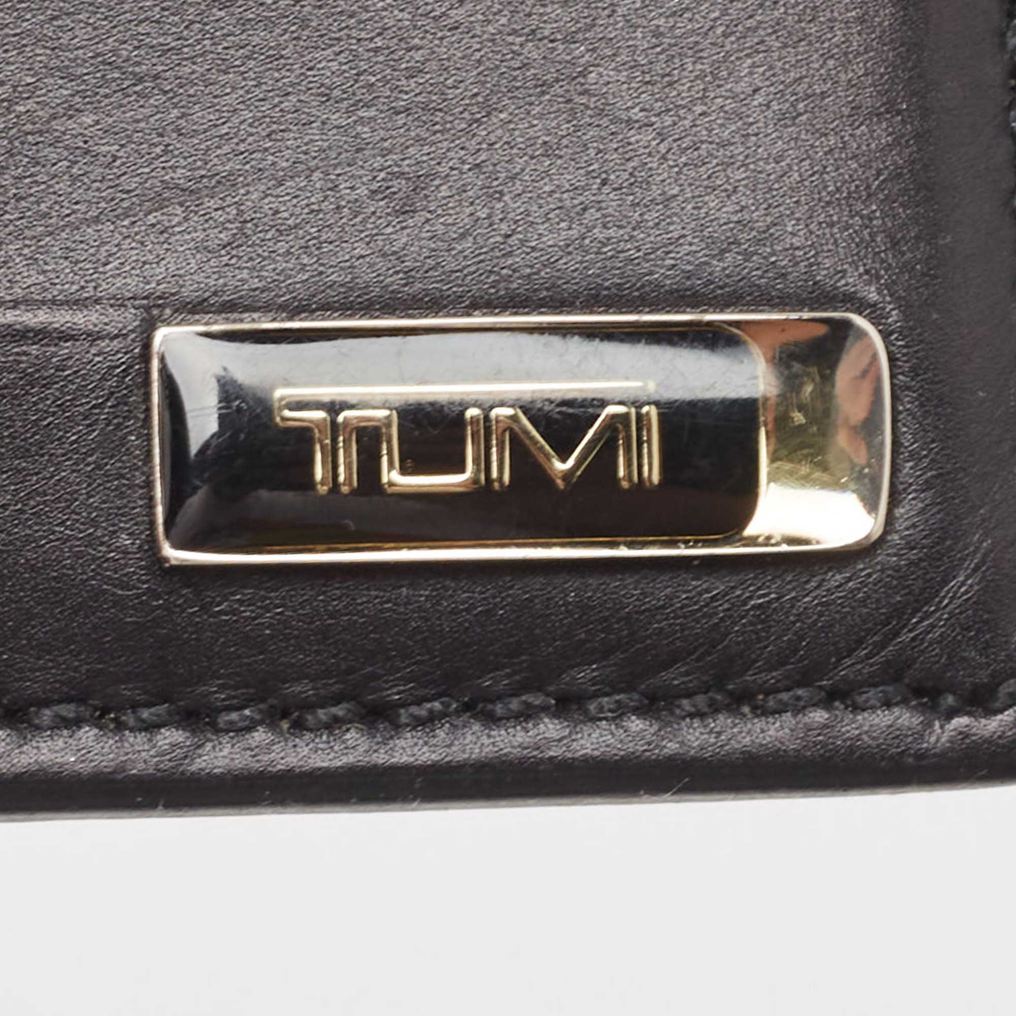 Tumi Black Leather Logo Card Holder