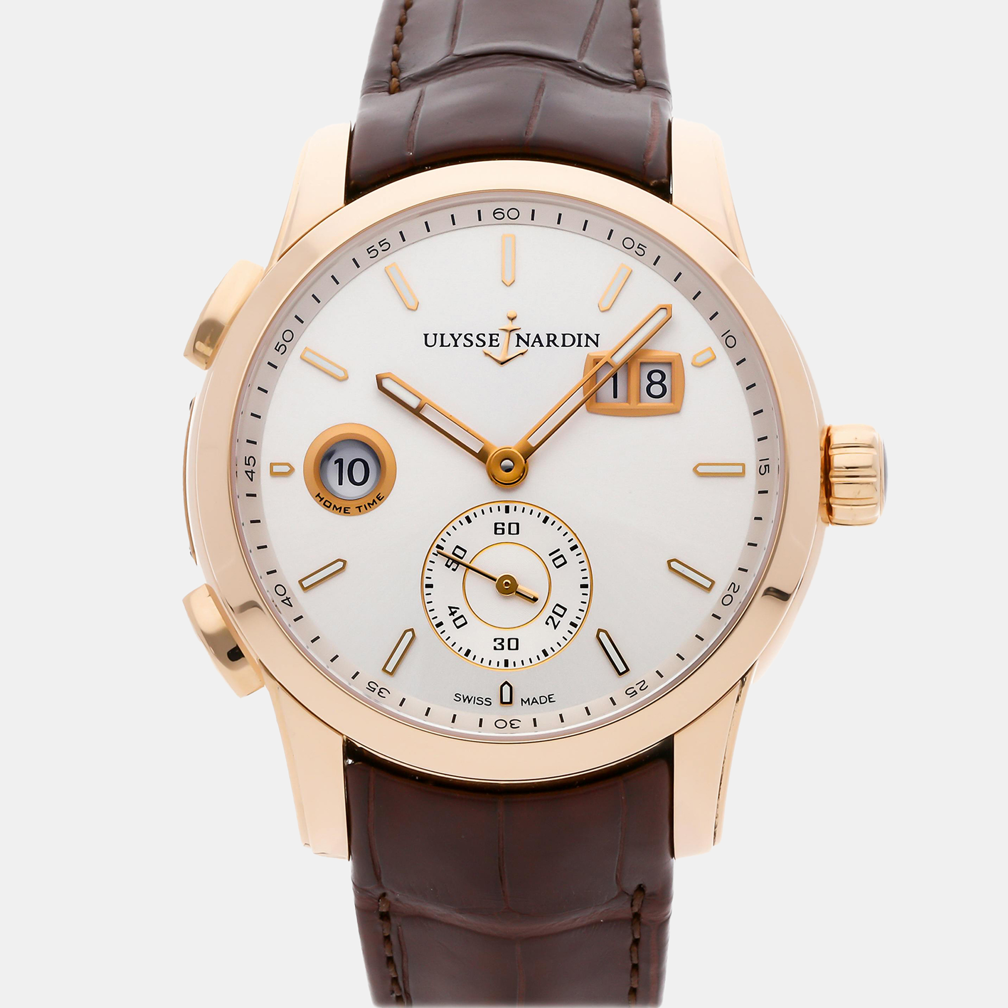 Pre-Owned Ulysse Nardin Dual Time Manufacture 3346-126/91 42 mm, Silver
Pre-Owned Ulysse Nardin Dual Time Manufacture 3346-126/91 42 mm, Silver