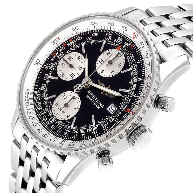 Breitling Black Stainless Steel Navitimer II A13322 Men's Wristwatch 
Breitling Black Stainless Steel Navitimer II A13322 Men's Wristwatch