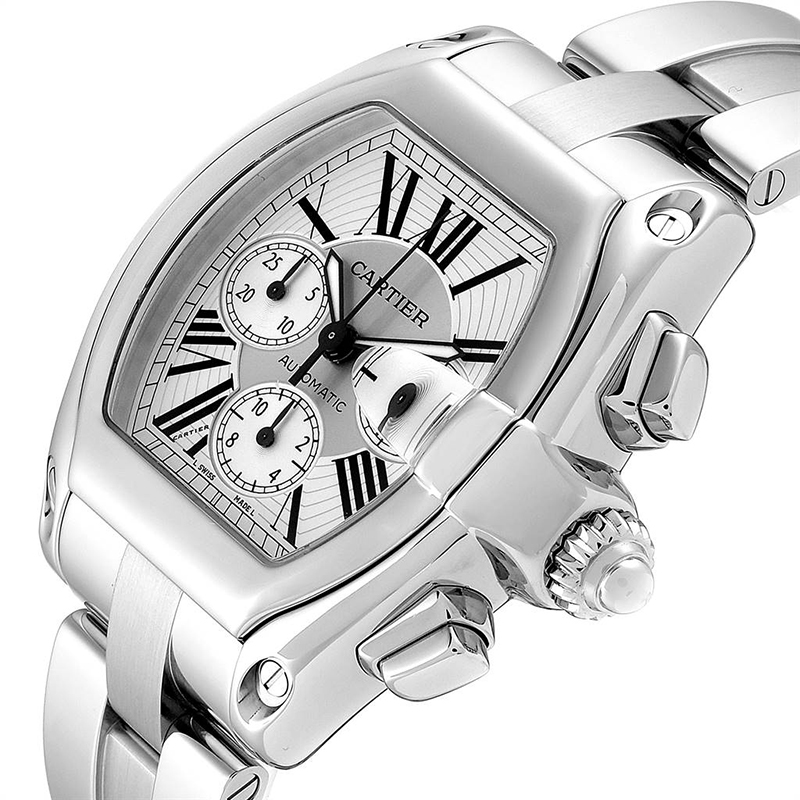 Cartier Silver Sunray Stainless Steel Roadster W62019X6 Men's Wristwatch 
Cartier Silver Sunray Stainless Steel Roadster W62019X6 Men's Wristwatch