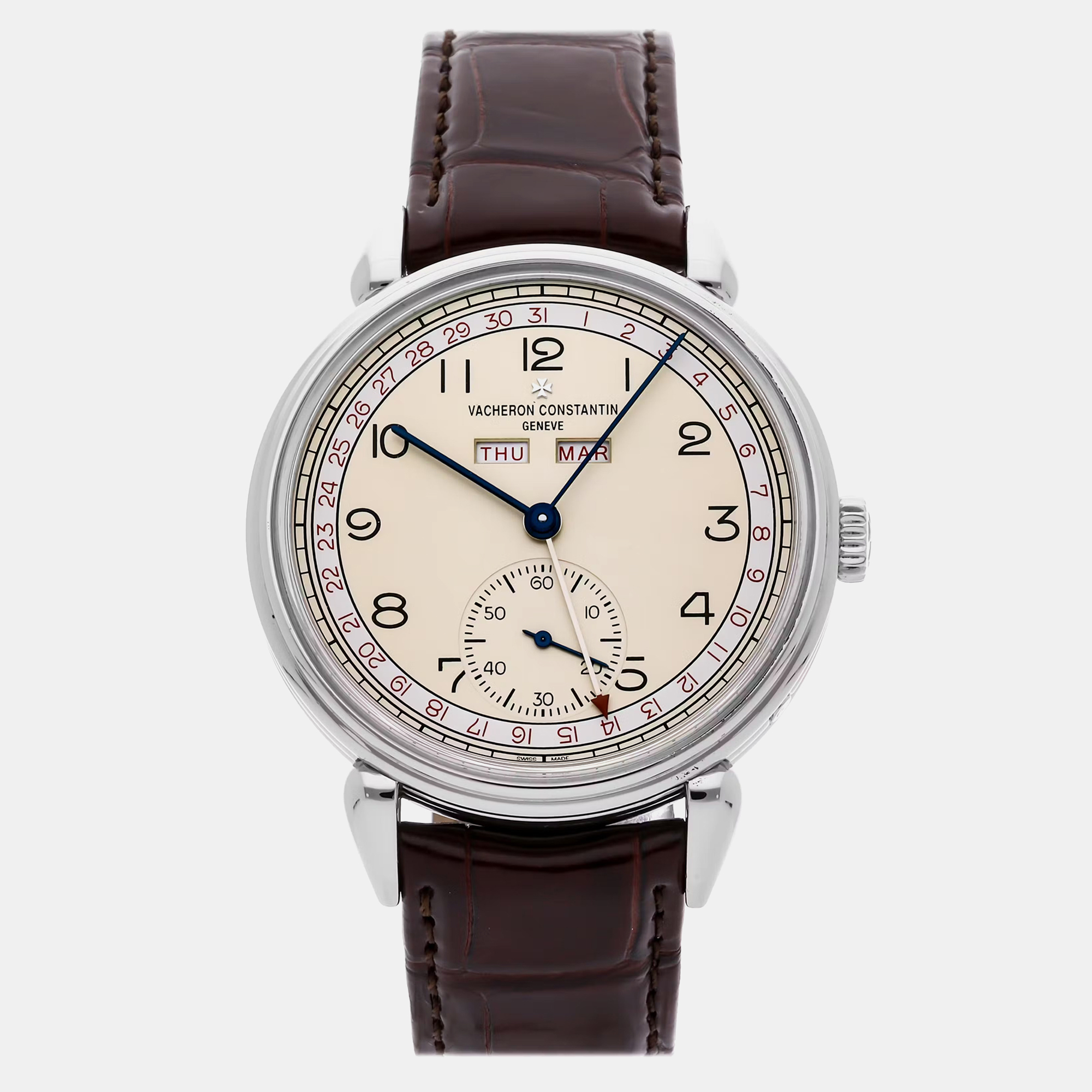 Pre-Owned Vacheron Constantin Historiques Triple Calendrier 1942 3110V/000A-B425, Beige
Pre-Owned Vacheron Constantin Historiques Triple Calendrier 1942 3110V/000A-B425, Beige