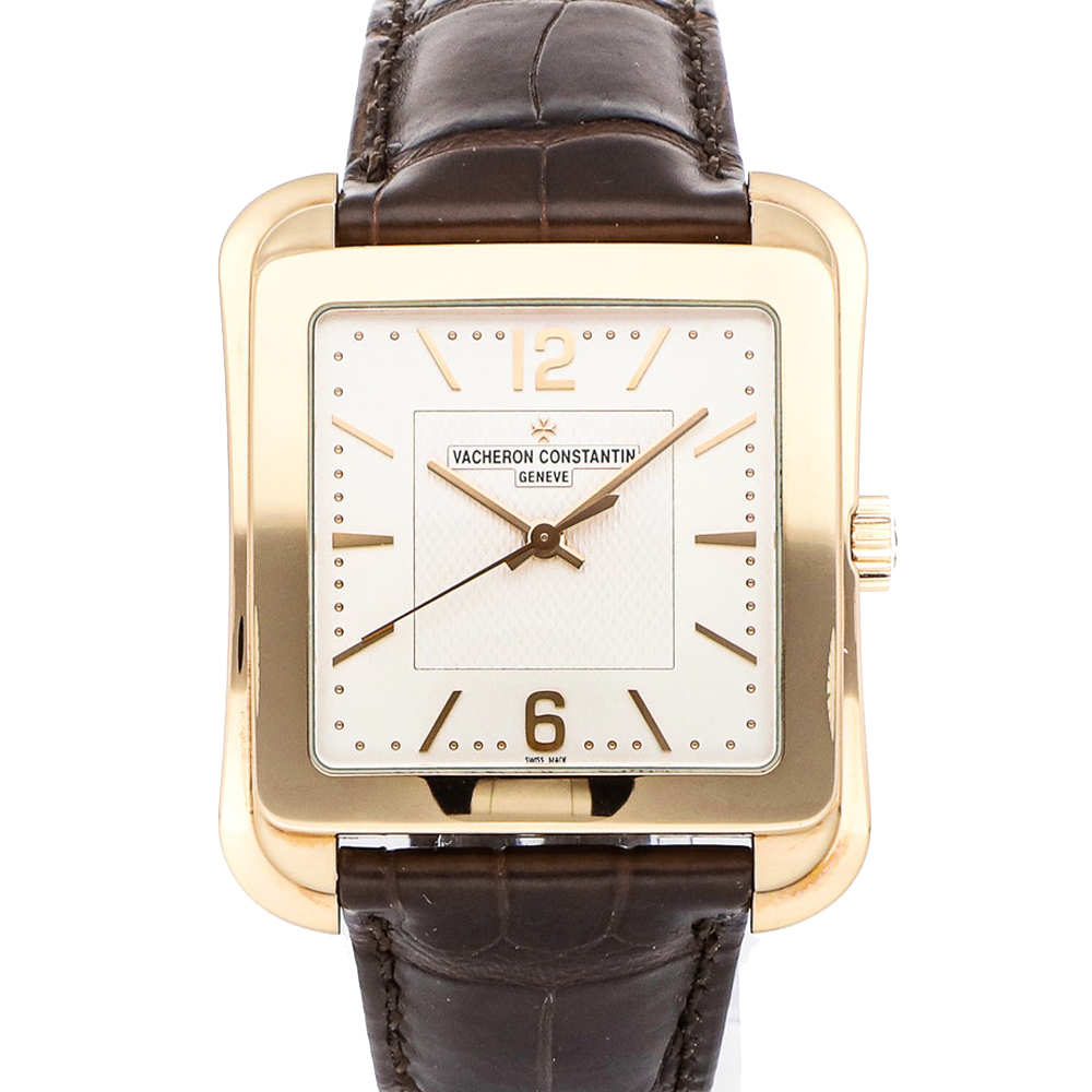 Vacheron Constantin Silver 18K Rose Gold Historiques Toledo 1951 86300/000R-9826 Men's Wristwatch 36 x 43 MM
