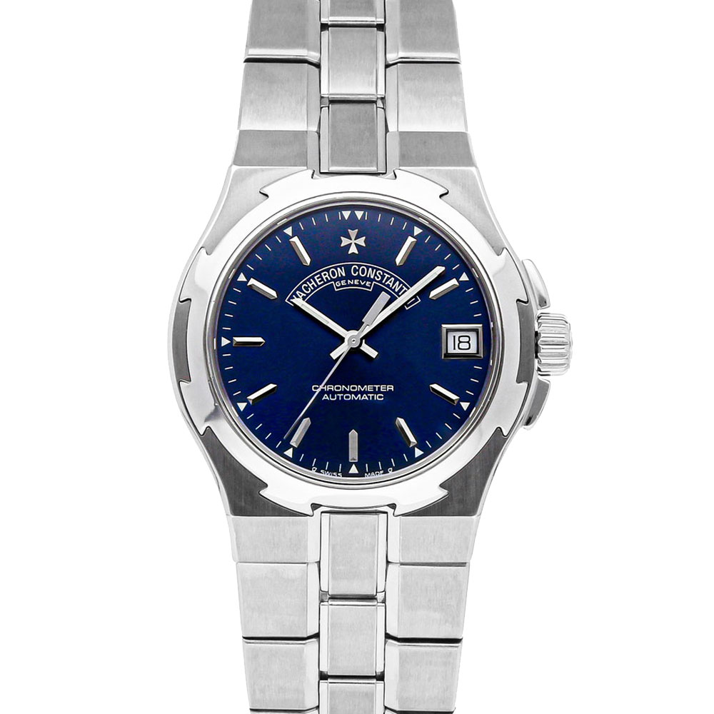 Vacheron Constantin Blue Stainless Steel Overseas 42050 Men's Wristwatch 35 MM