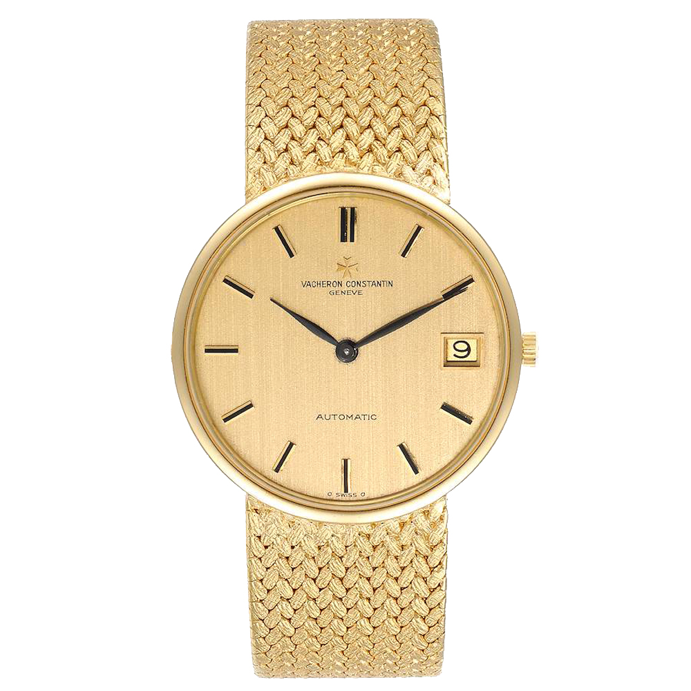 Vacheron Constantin Champagne 18K Yellow Gold Patrimony 44012 Automatic Men's Wristwatch 34 MM