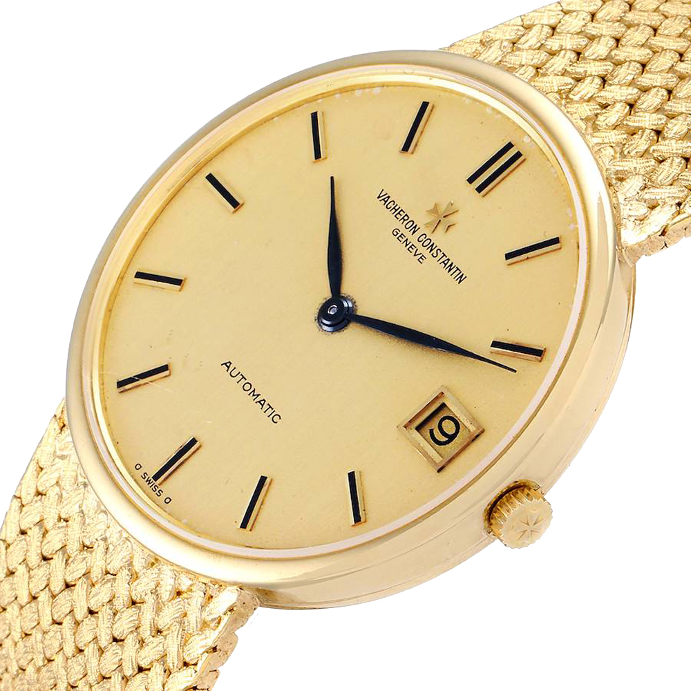 Vacheron Constantin Champagne 18K Yellow Gold Patrimony 44012 Automatic Men's Wristwatch 34 MM