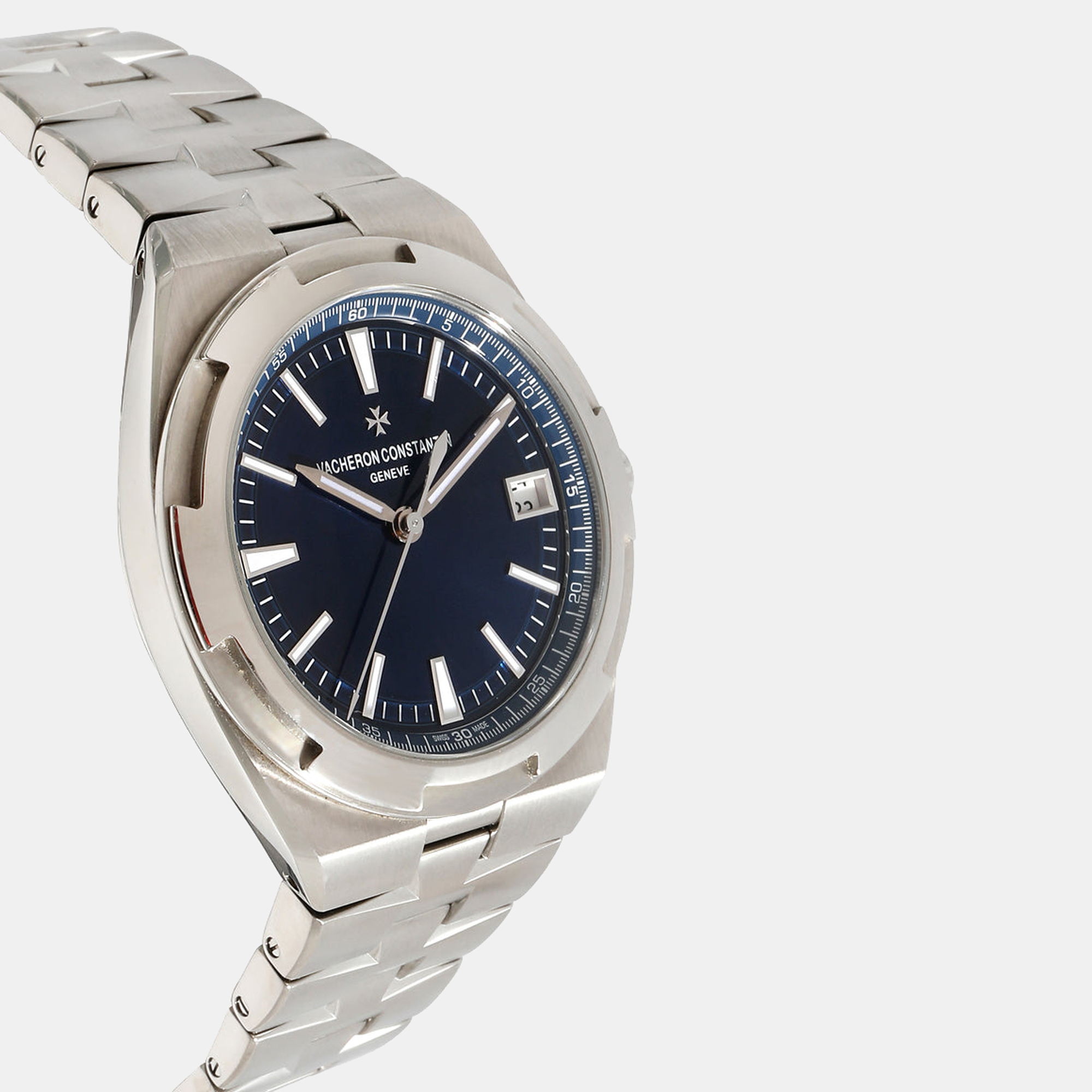 Vacheron Constantin Blue Stainless Steel Overseas 4500V/110A-B128 Men's Wristwatch 41 Mm