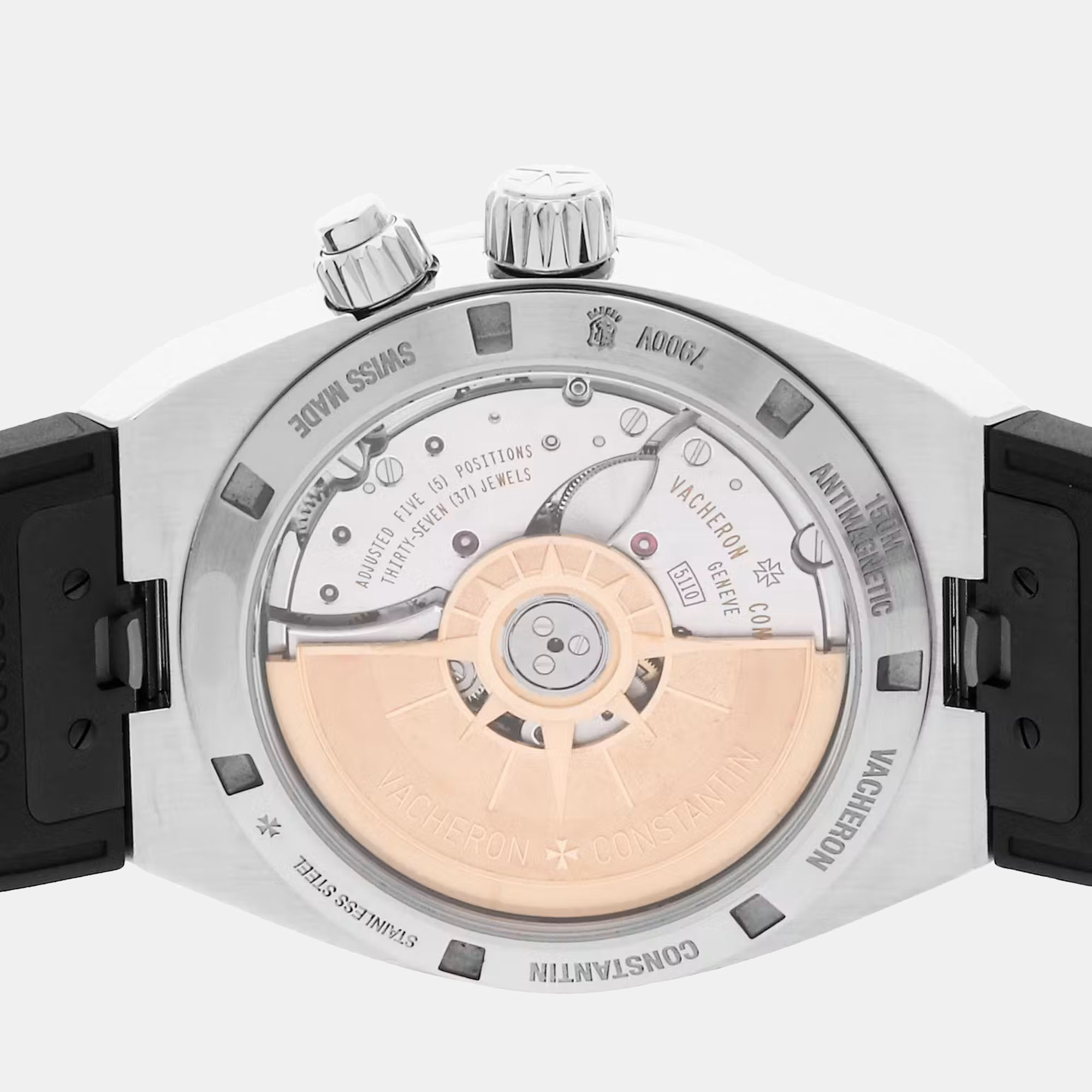 Vacheron Constantin Silver Stainless Steel Overseas 7900V/110A-B333 Automatic Men's Wristwatch 41 Mm