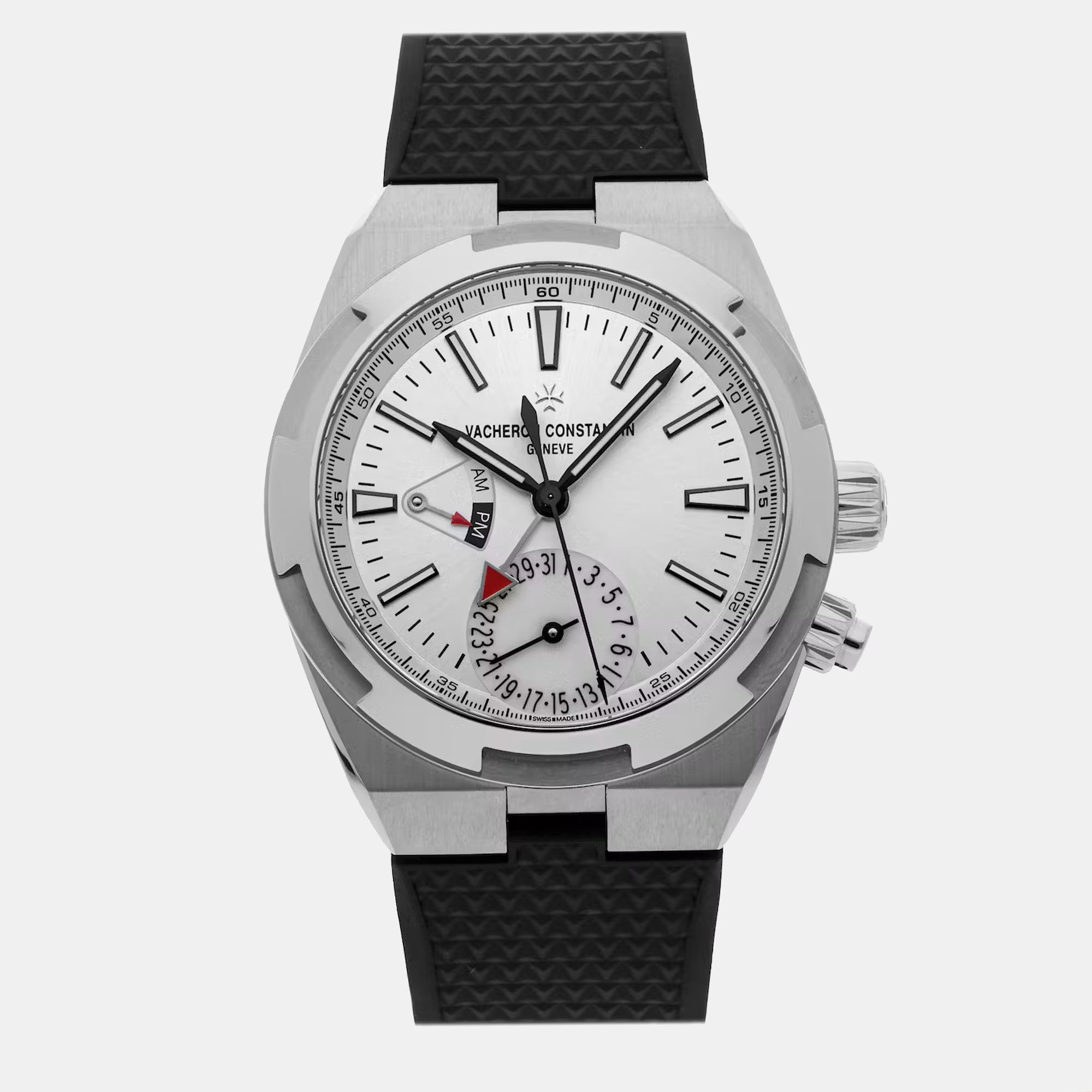 Vacheron Constantin Silver Stainless Steel Overseas 7900V/110A-B333 Automatic Men's Wristwatch 41 Mm