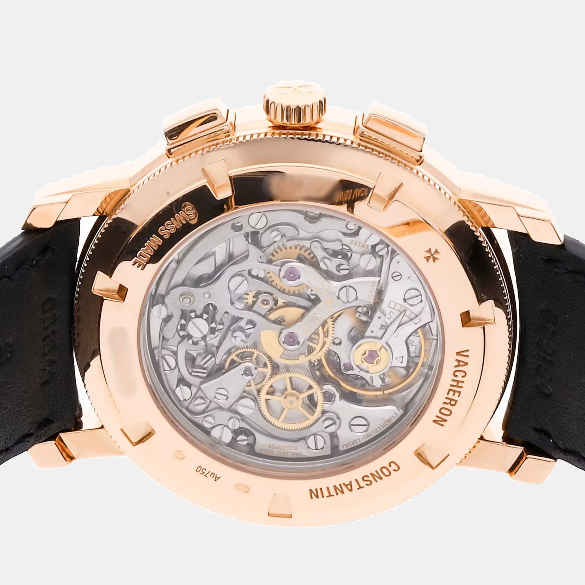 Vacheron Constantin Silver 18k Rose Gold Patrimony 47192/000R-9352 Manual Winding Men's Wristwatch 42 Mm