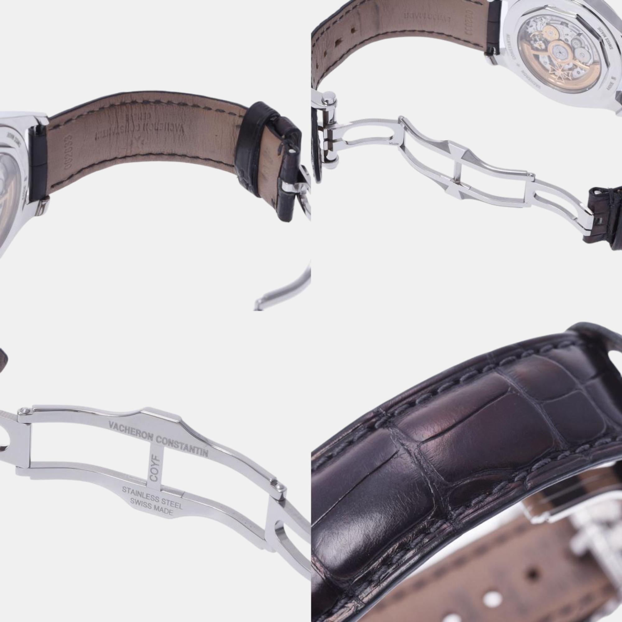 Vacheron Constantin Silver Stainless Steel Fifty Six 400E/000A-B437 Automatic Men's Wristwatch 38 Mm