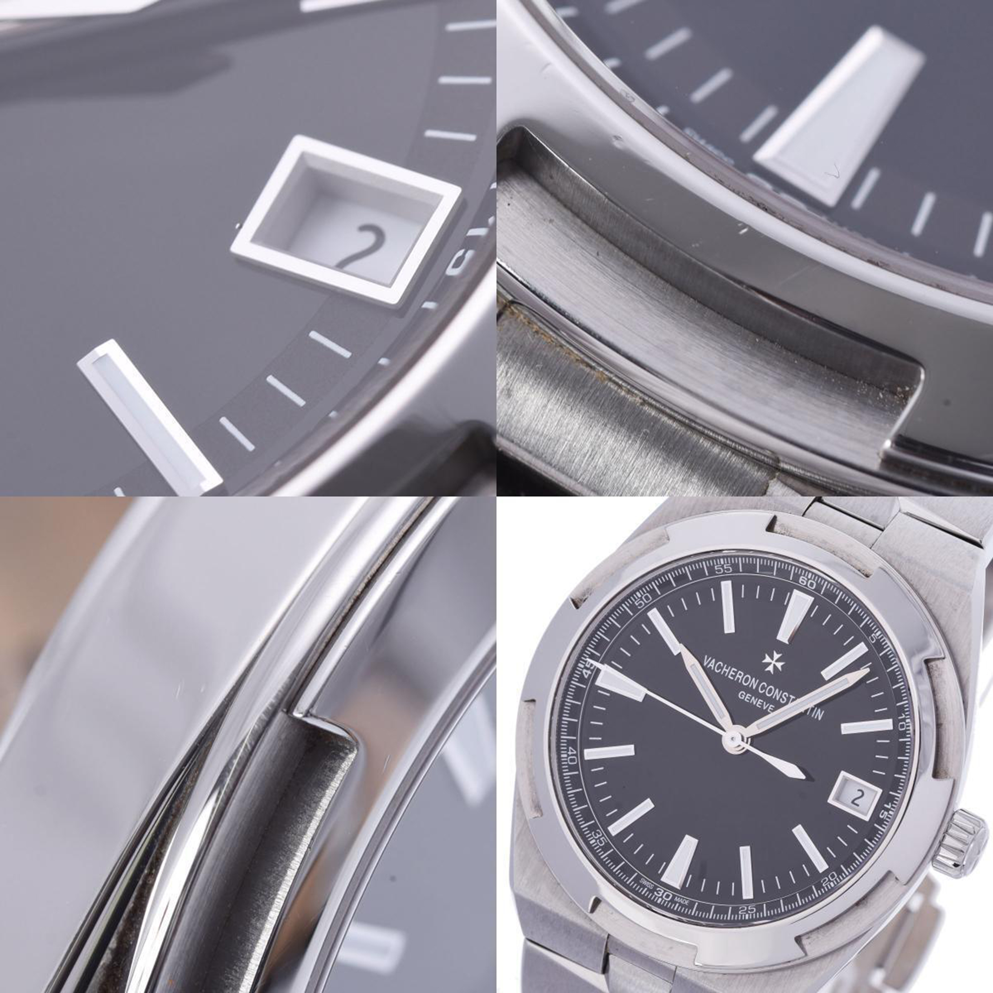 Vacheron Constantin Black Stainless Steel Overseas 4500V/110A-B483 Automatic Men's Wristwatch 41 Mm