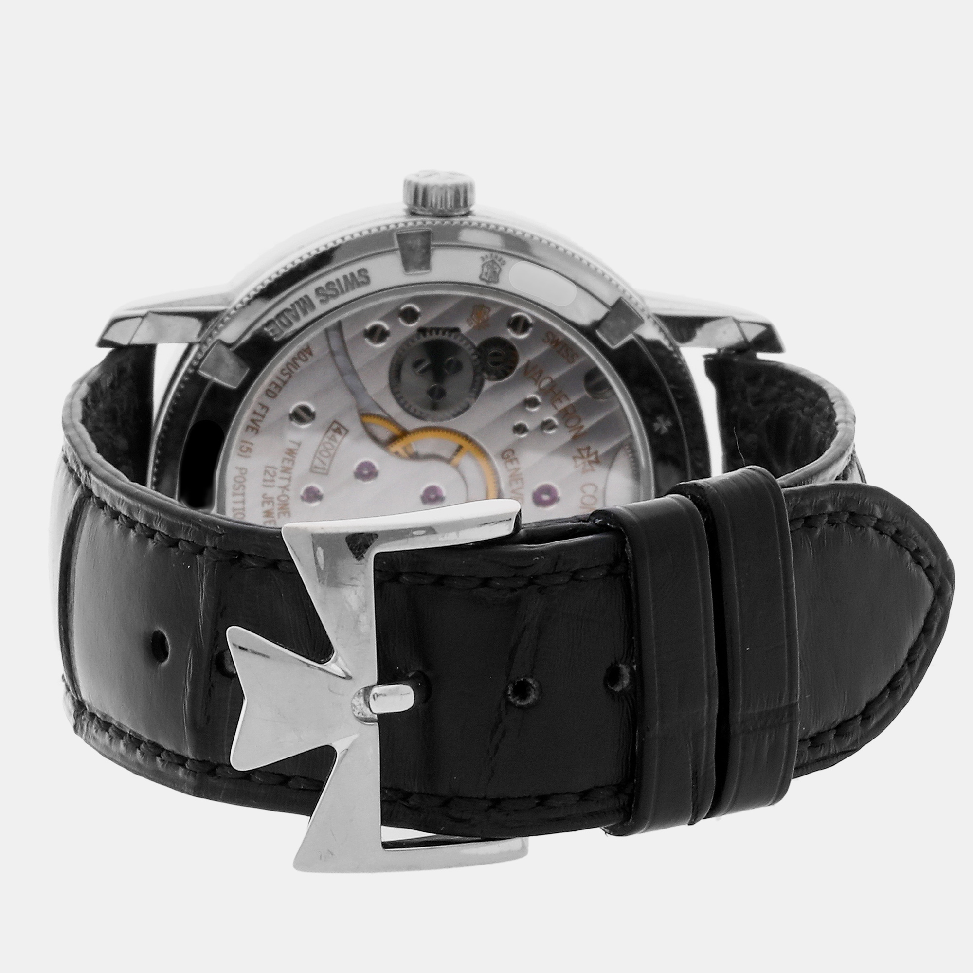 Vacheron Constantin Grey 18k White Gold Patrimony 82172/000G-B432 Manual Winding Men's Wristwatch 38 Mm