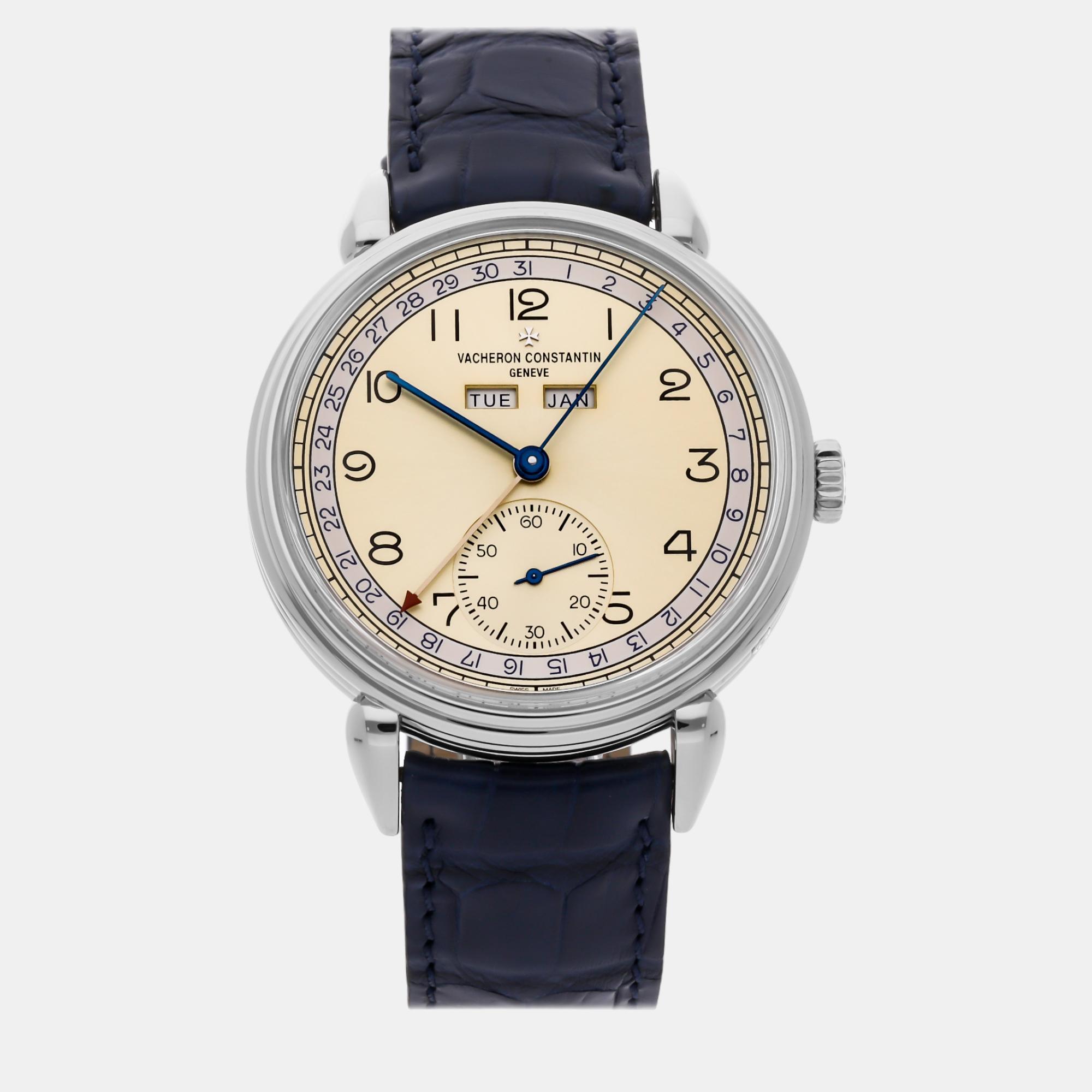 Vacheron constantin beige stainless steel historiques 3110v/000a-b426 manual winding men's wristwatch 40 mm