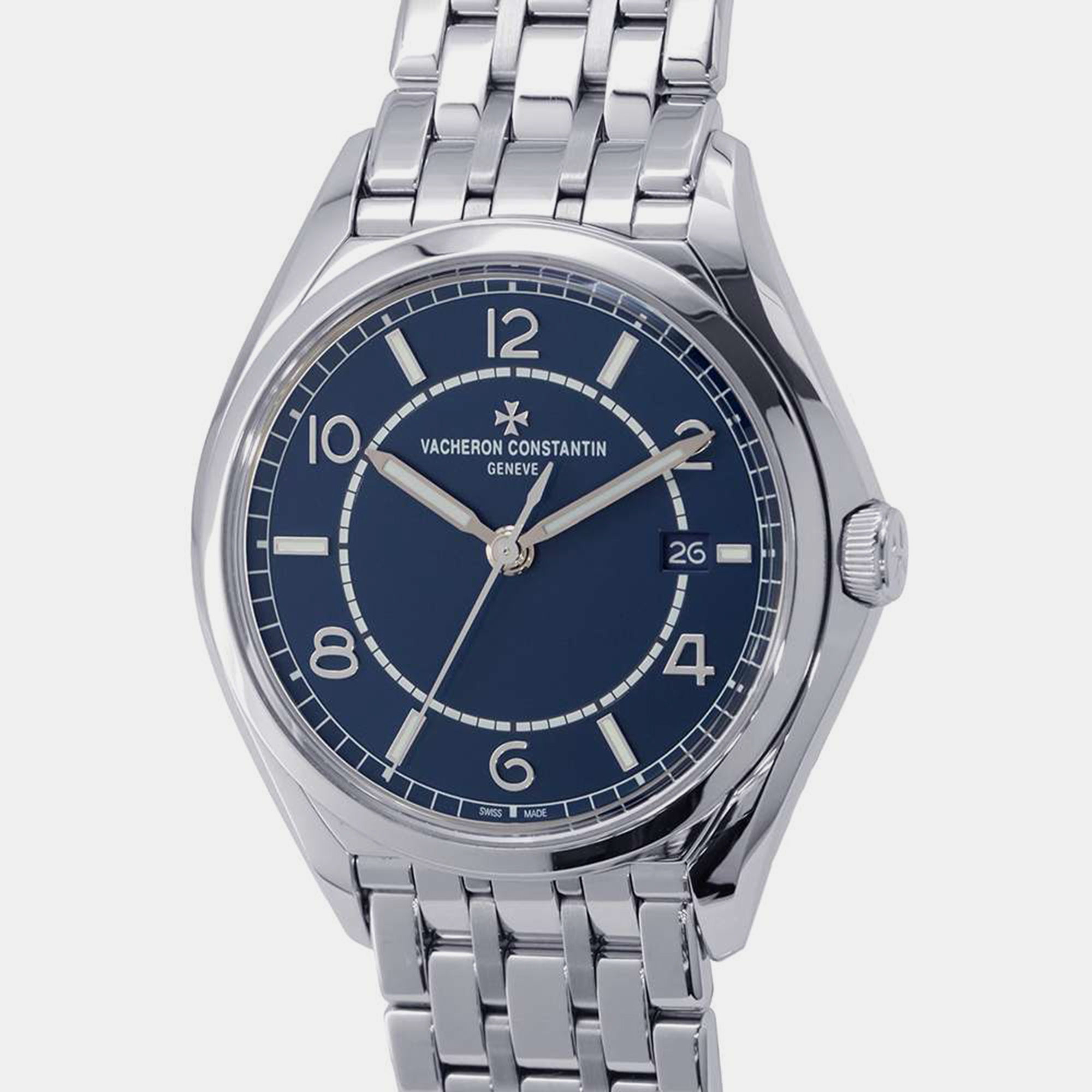 Vacheron constantin black stainless steel fifty six 4600e/110a-b487 automatic men's wristwatch 40 mm