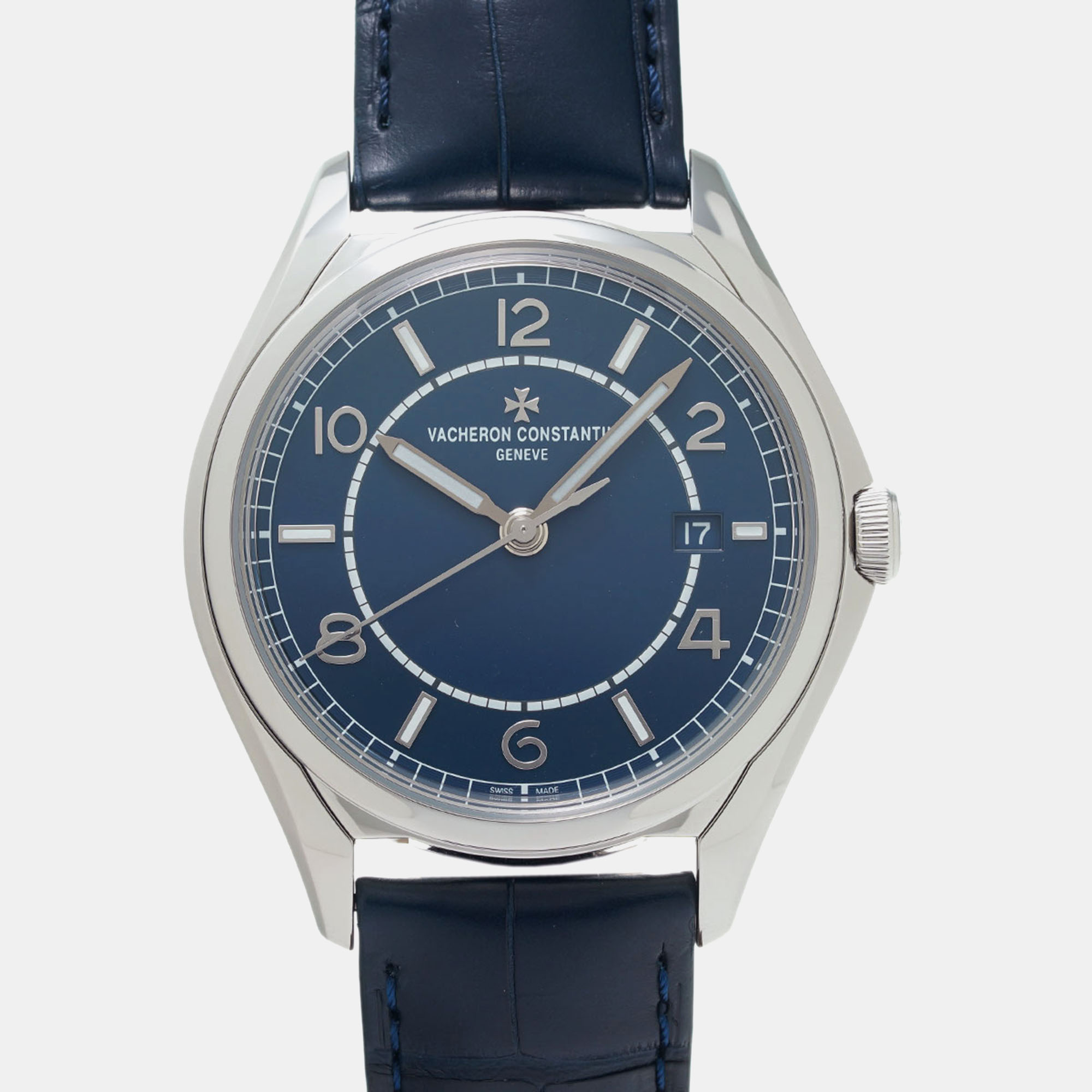 Vacheron constantin blue stainless steel fifty six 4600e/000a-b487 automatic men's wristwatch 40 mm