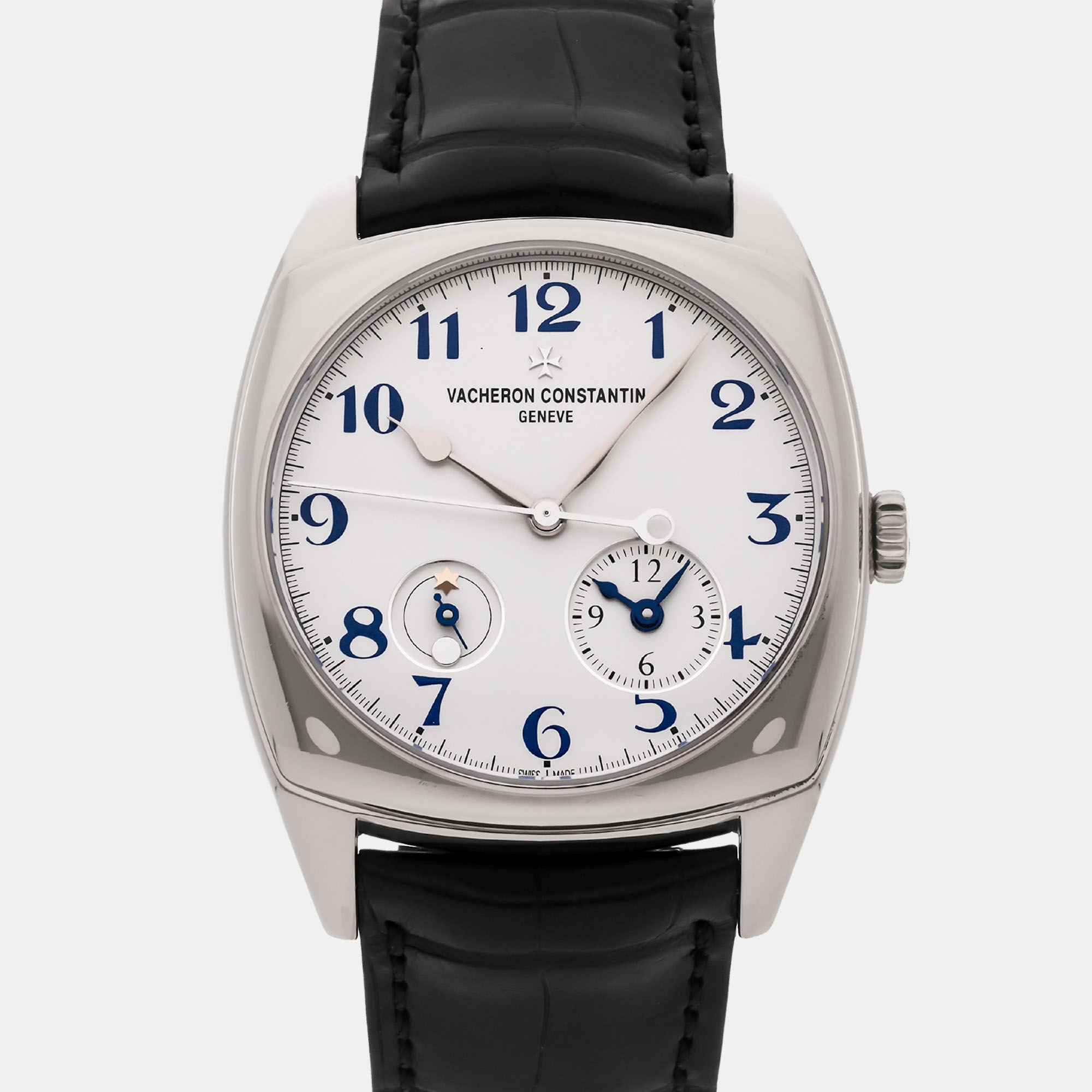 Vacheron constantin silver 18k white gold harmony automatic men's wristwatch 40 mm