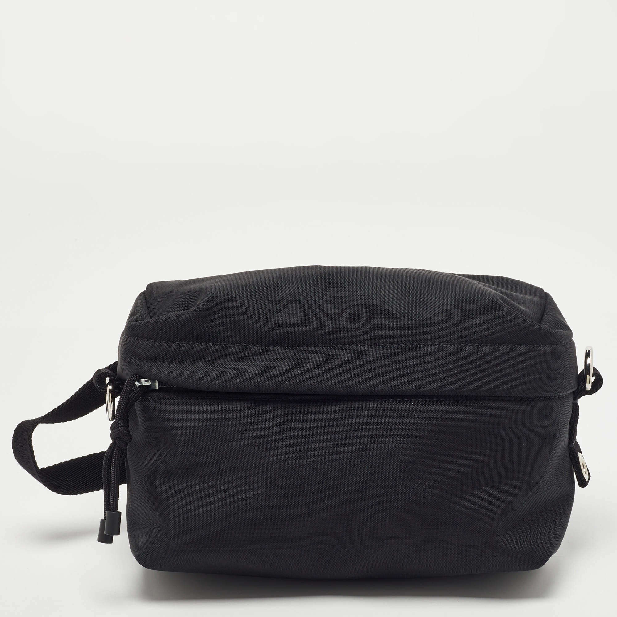 Valentino Black Nylon VLTN Front Pocket Messenger Bag