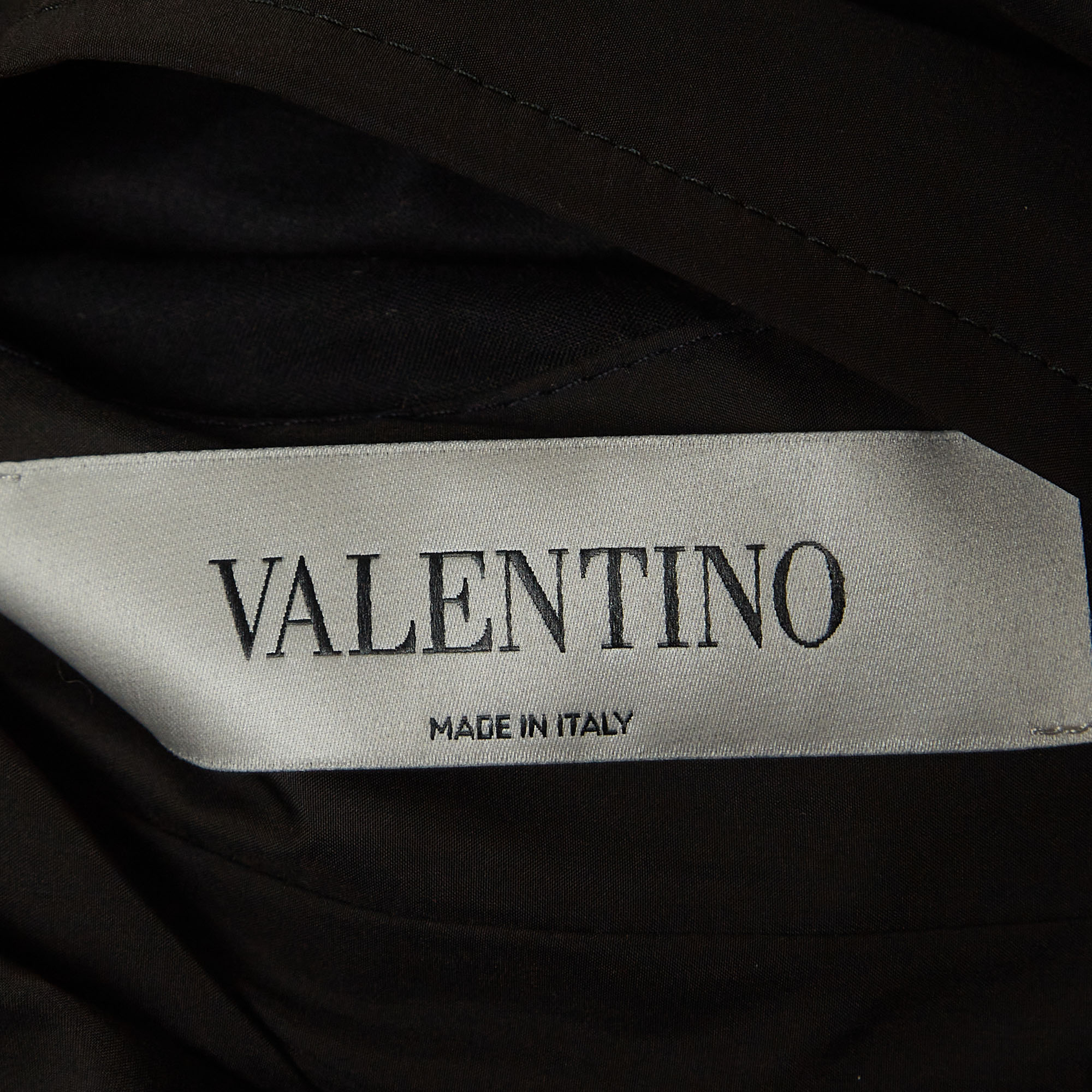Valentino Navy Blue Space Print Nylon Reversable Detachable Hood Jacket S