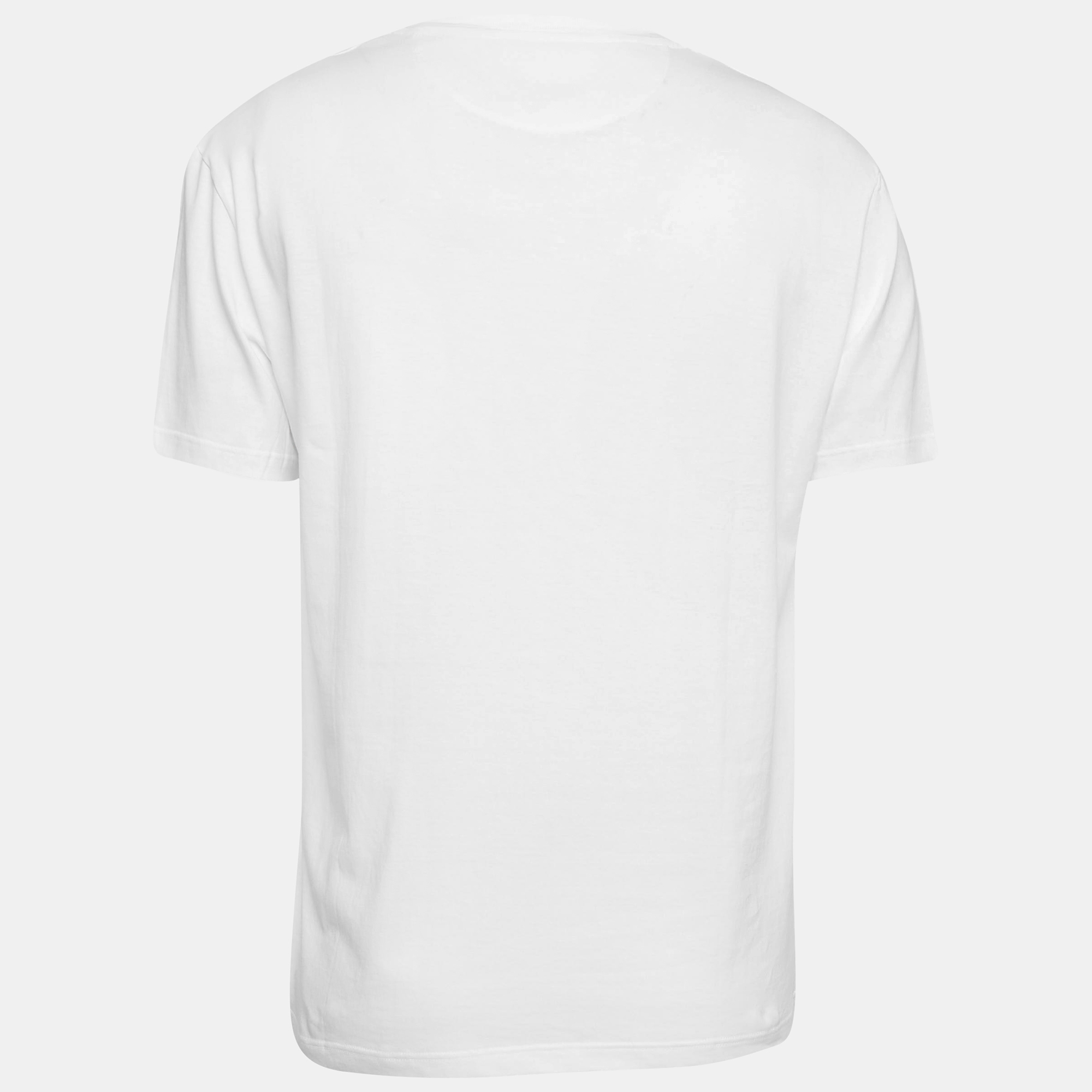 Valentino White Cotton Jersey T-Shirt L