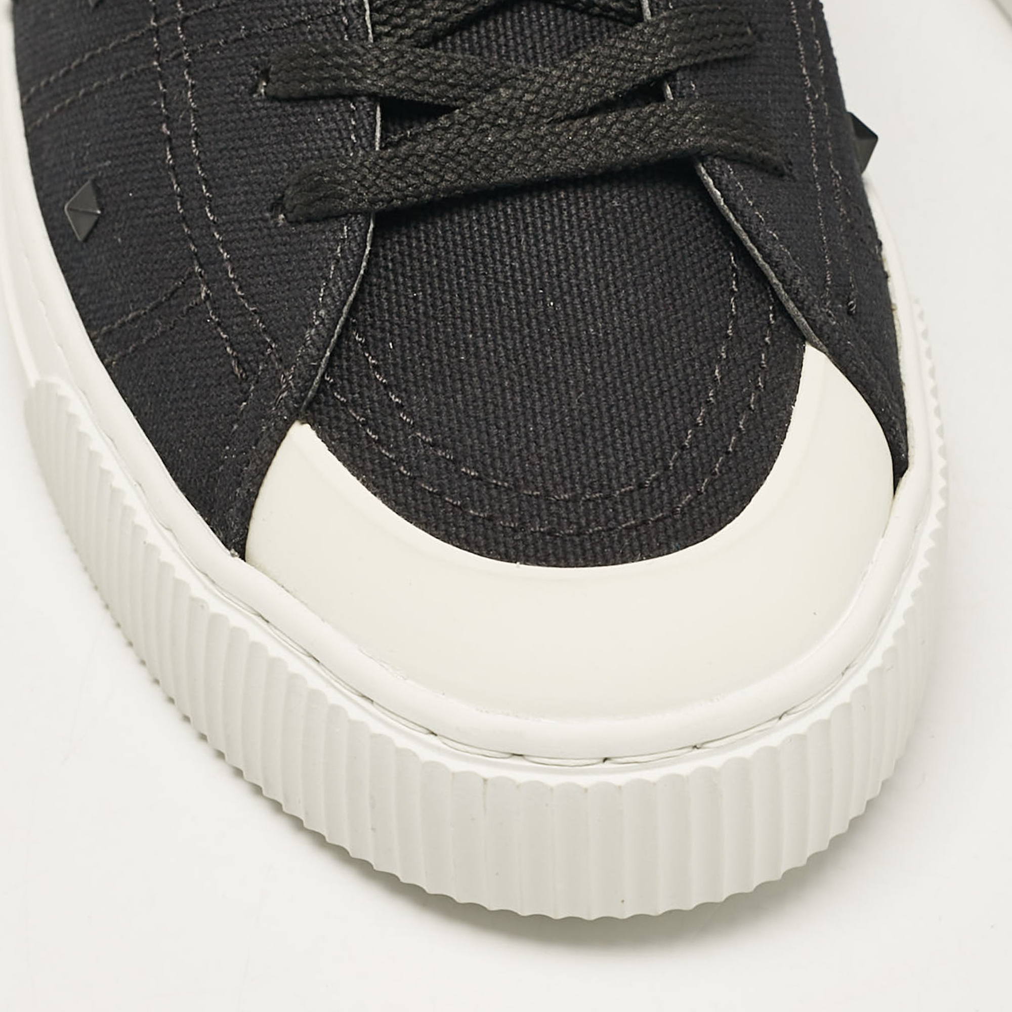 Valentino Black Canvas Cityplanet Sneakers Size 40