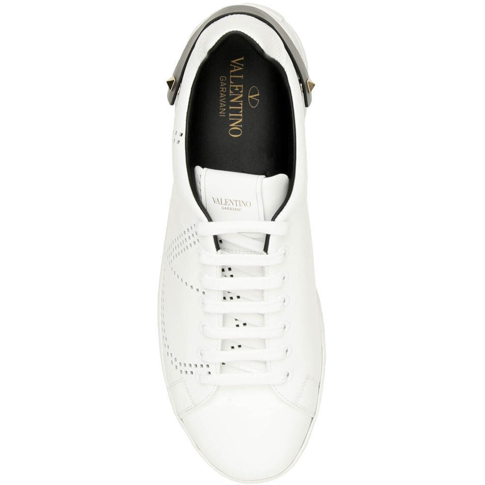 

Valentino Garavani White/Black Calfskin Backnet Vlogo Sneakers Size EU