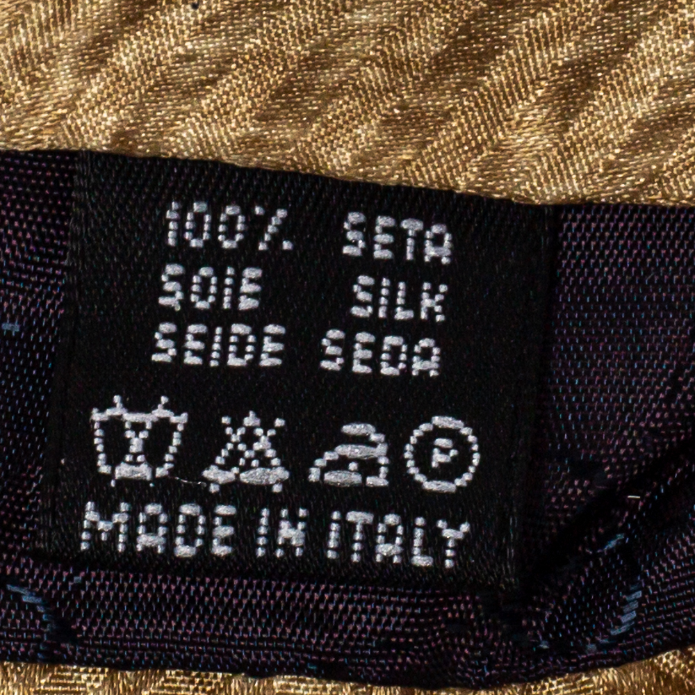 Valentino Vintage Beige Printed Silk Traditional Tie