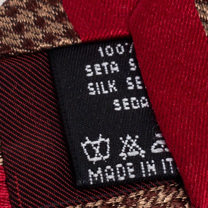 Valentino Red & Gold Stripe Silk Tie
