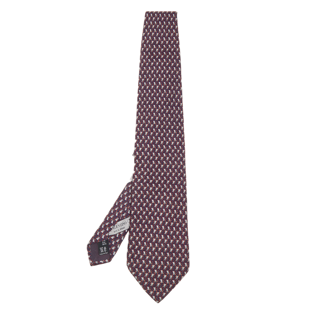 Valentino Cravatte Multicolor Printed Silk Tie