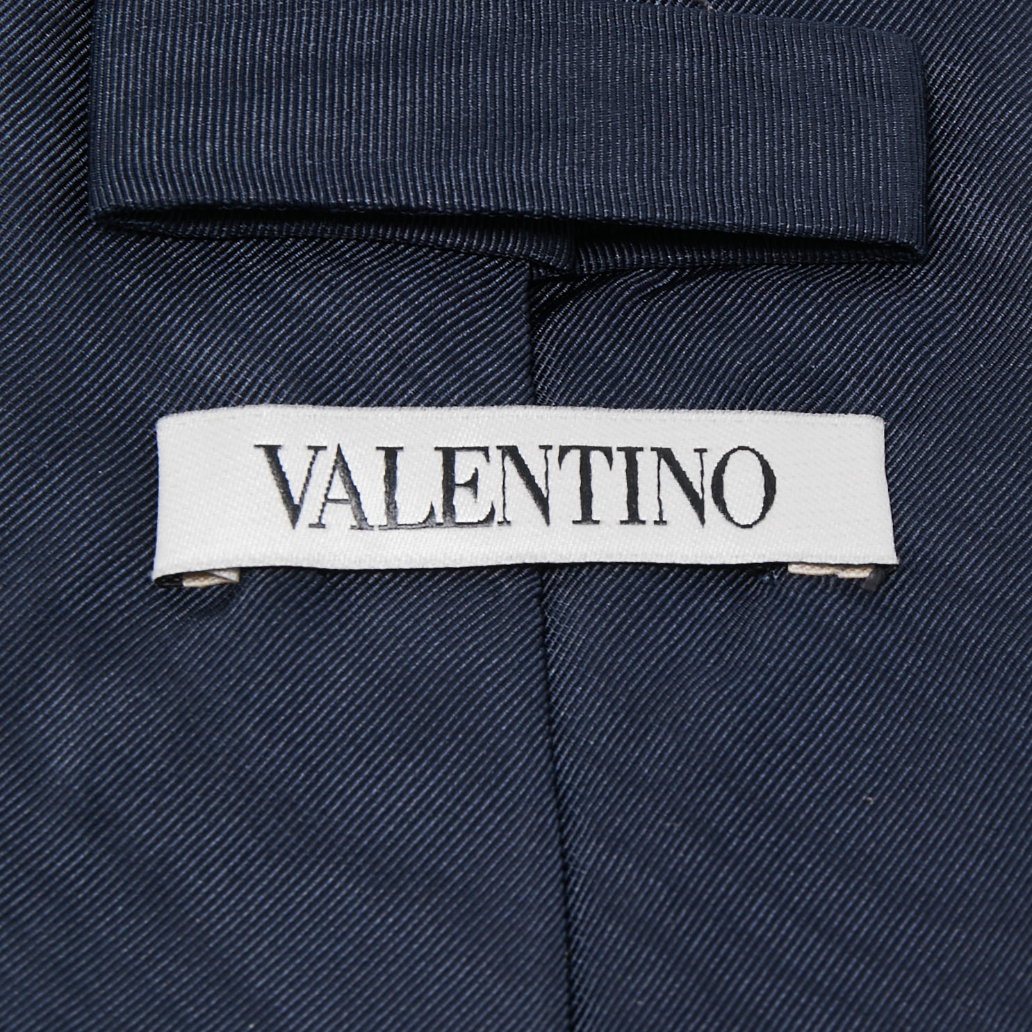 Valentino Navy Blue Silk Tie