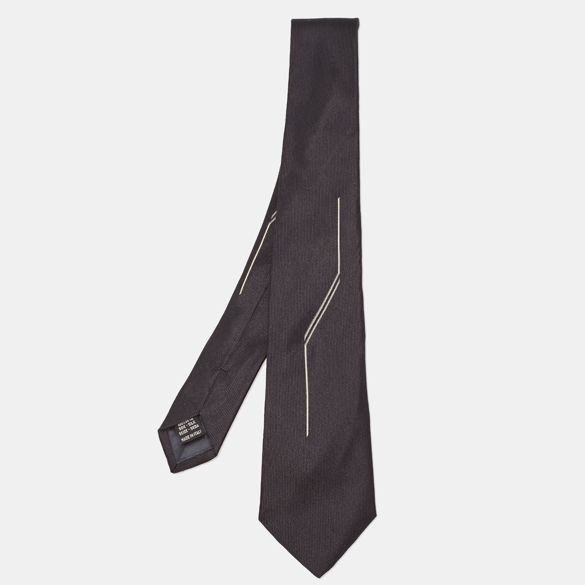 Valentino black silk tie