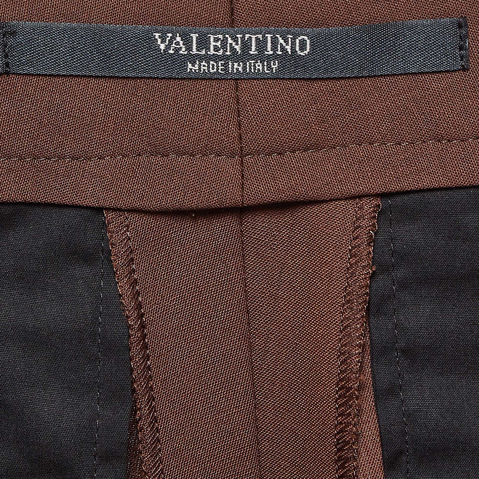 Valentino Brown Wool Blend Shorts M