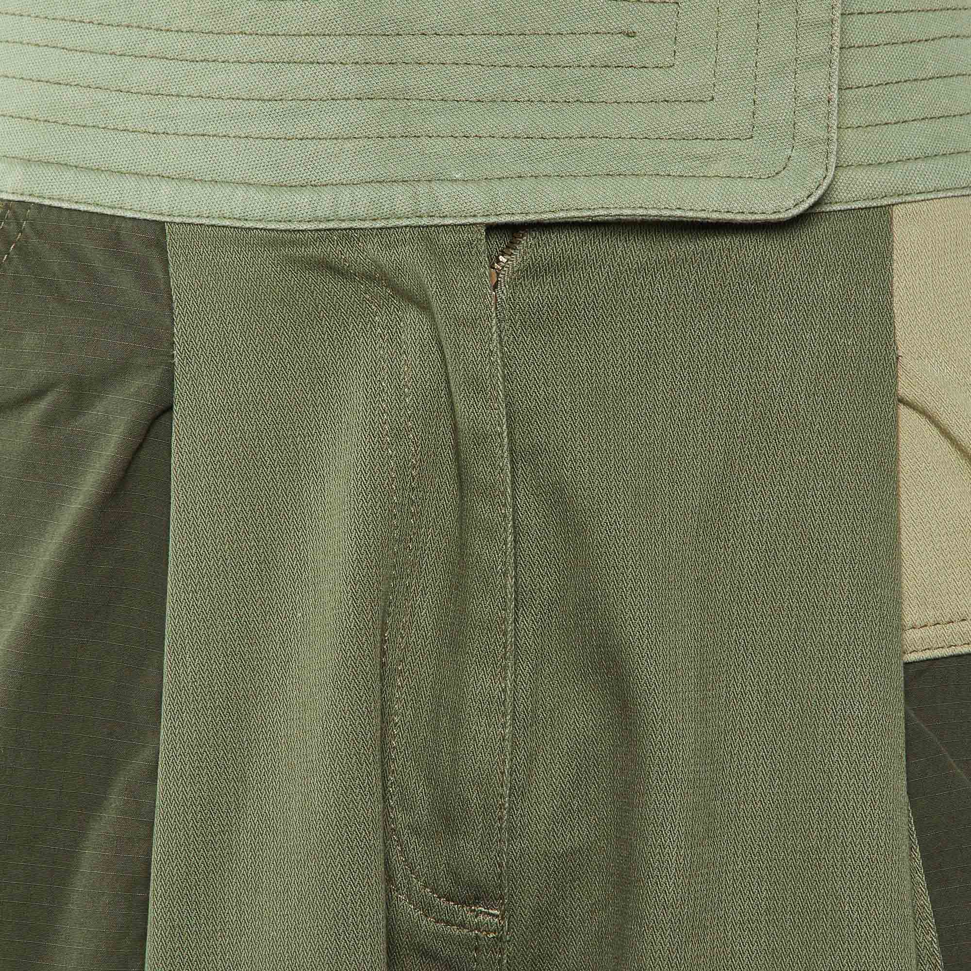 Valentino Green Cotton Cargo Shorts XXS