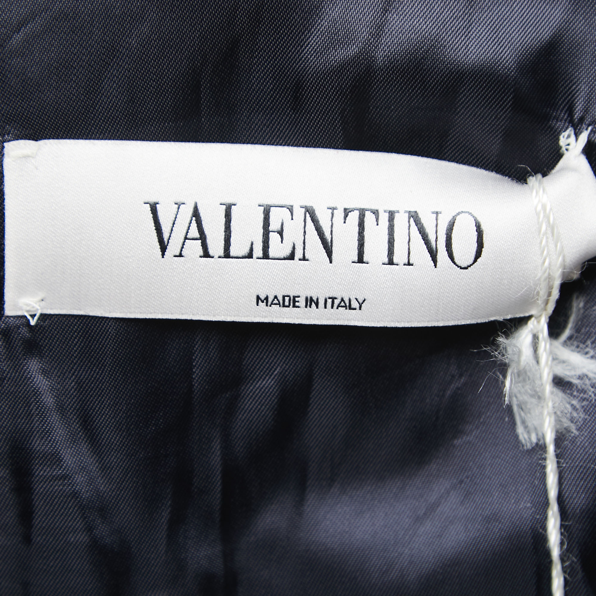 Valentino Navy Blue Wool Blend Single Breasted Blazer S