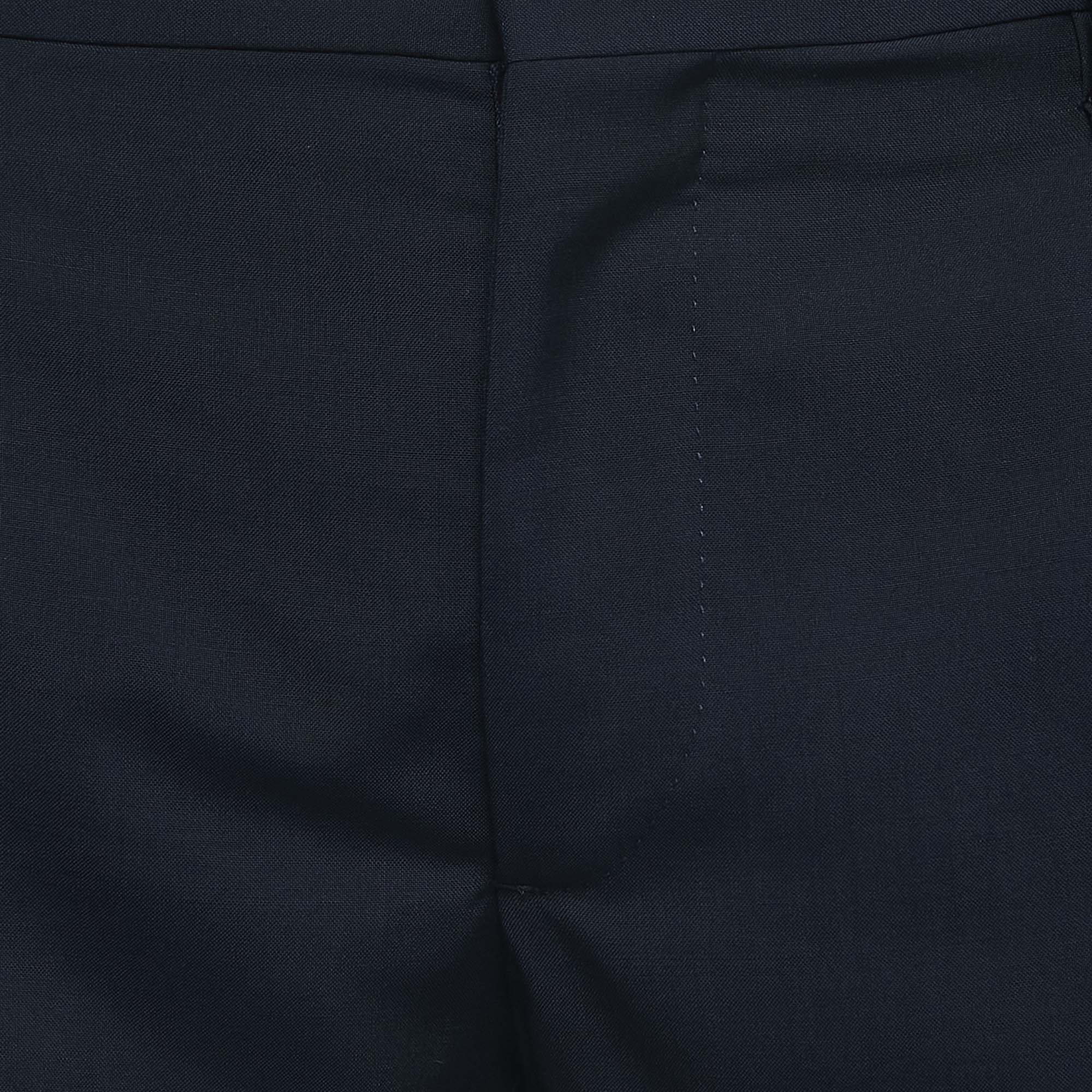 Valentino Navy Blue Wool Tailored Trousers S