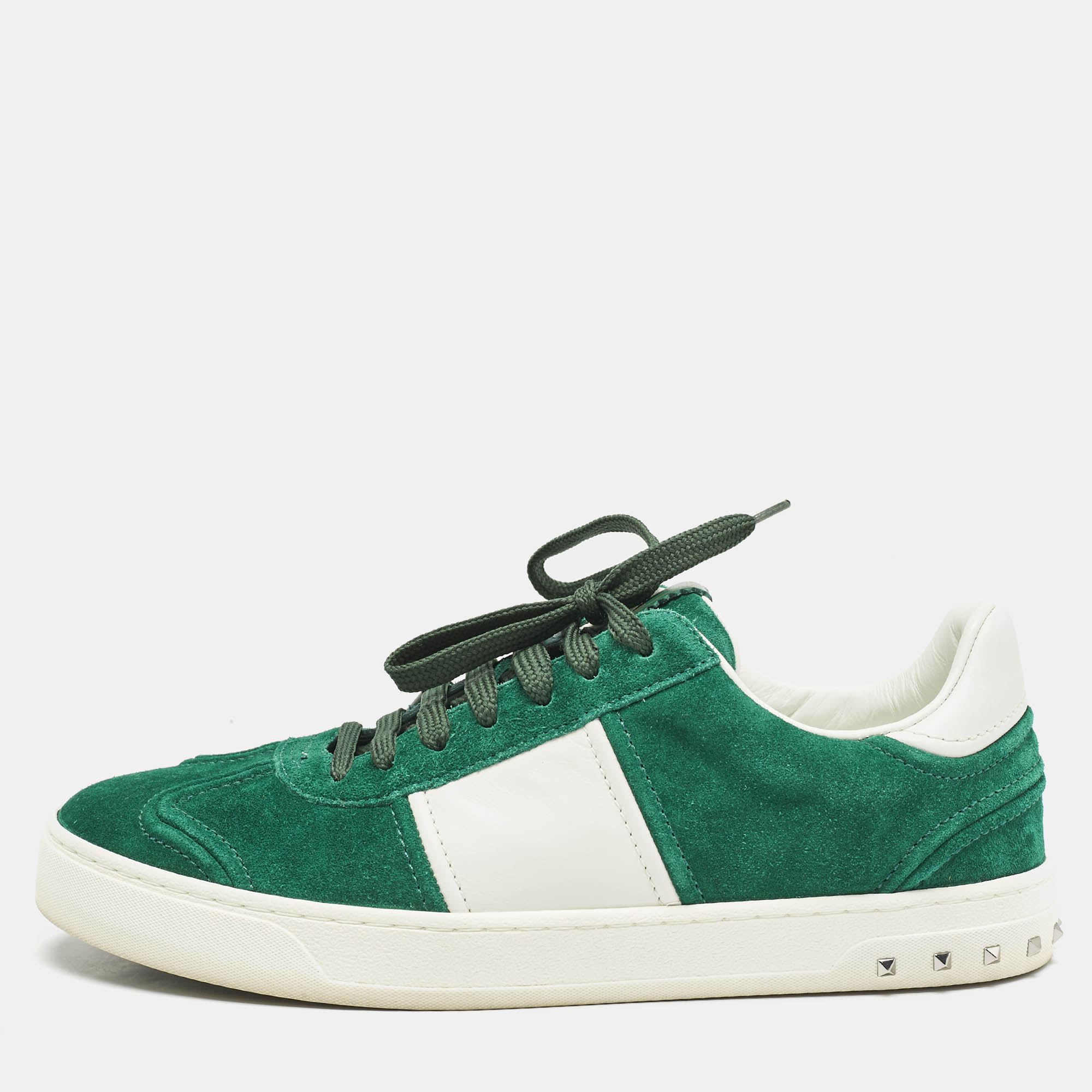 Valentino Green/White Suede and Leather Flycrew Lace Up Sneakers Size
Valentino Green/White Suede and Leather Flycrew Lace Up Sneakers Size