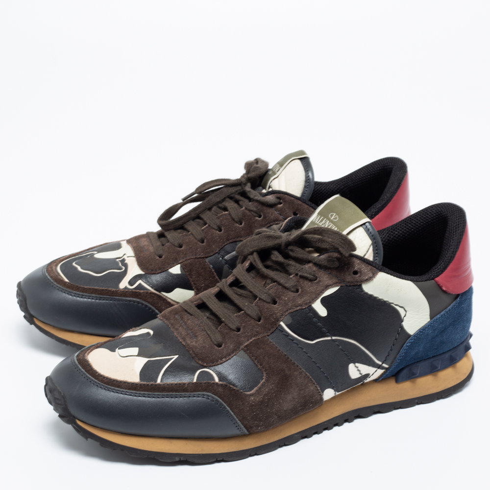 Valentino Multicolor Camouflage Suede And Leather Rockrunner Low Top Sneakers Size
Valentino Multicolor Camouflage Suede And Leather Rockrunner Low Top Sneakers Size
