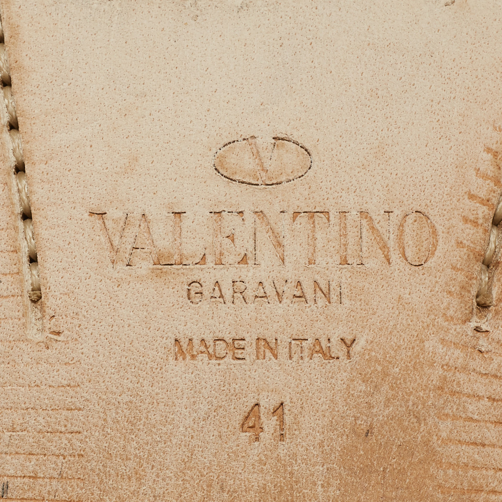 Valentino Black Leather Rockstud Lace Up Derby Size 41