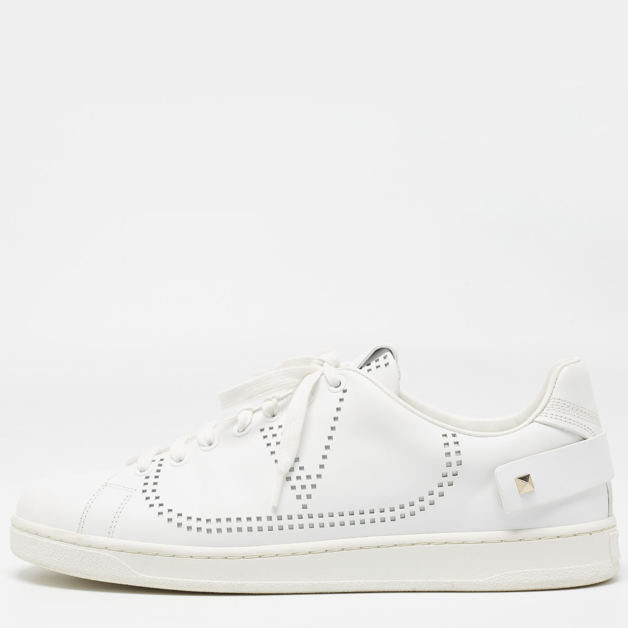 Valentino white leather backnet sneakers size 42