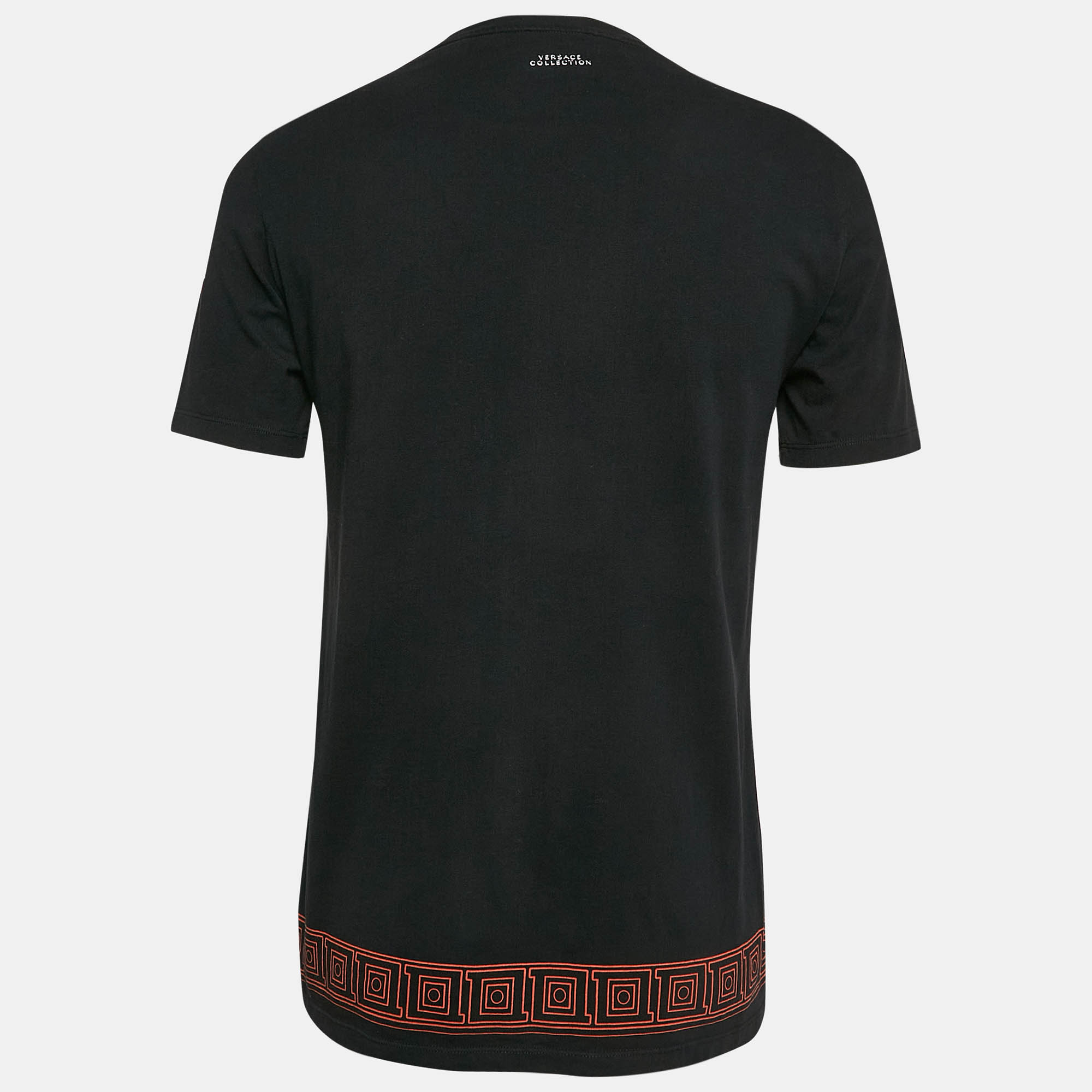 Versace Collection Black Printed Jersey Crew Neck T-Shirt M