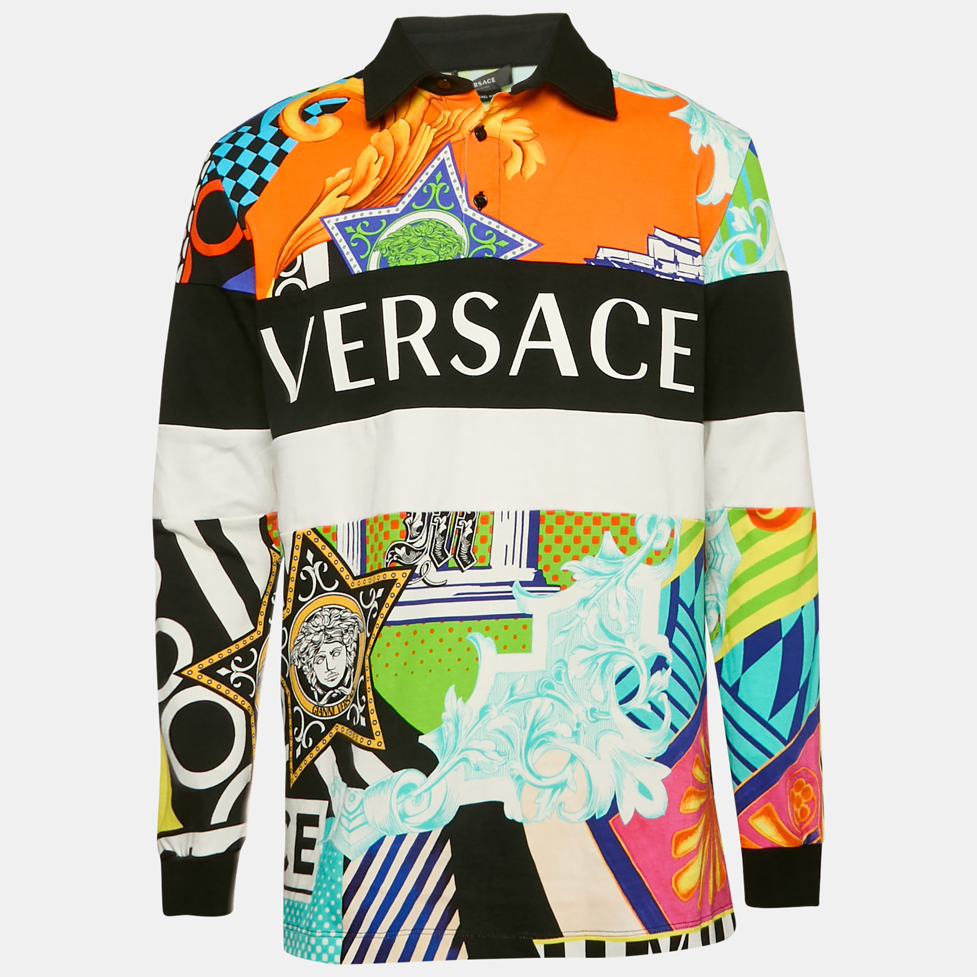 Versace Multicolor Miami Print Cotton Patch Detail Mitchel Polo T-Shirt M
Versace Multicolor Miami Print Cotton Patch Detail Mitchel Polo T-Shirt M