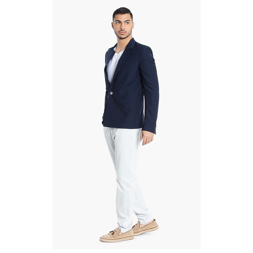 Versace Blue Versus Gianni Single-Breasted Suit Jacket M (IT 48)