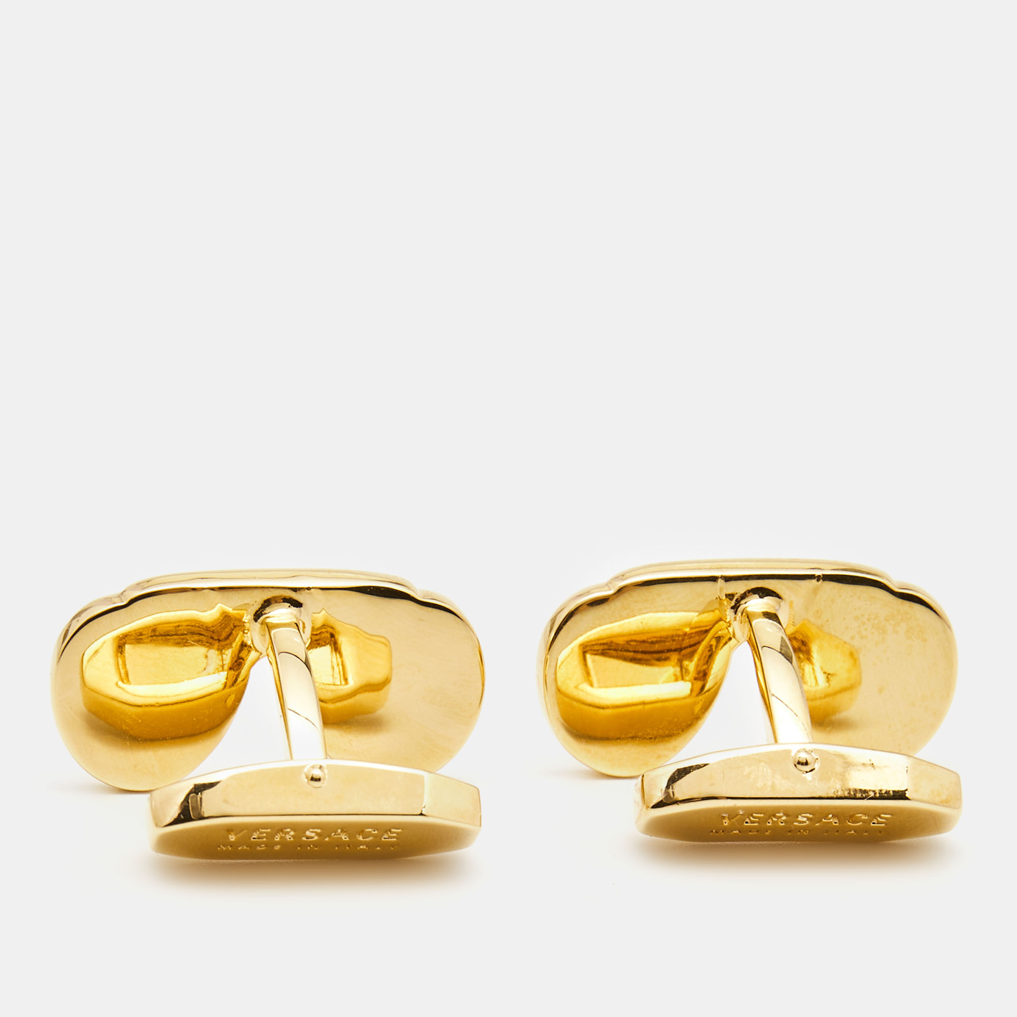 Versace Gold Tone Toggle Cufflinks