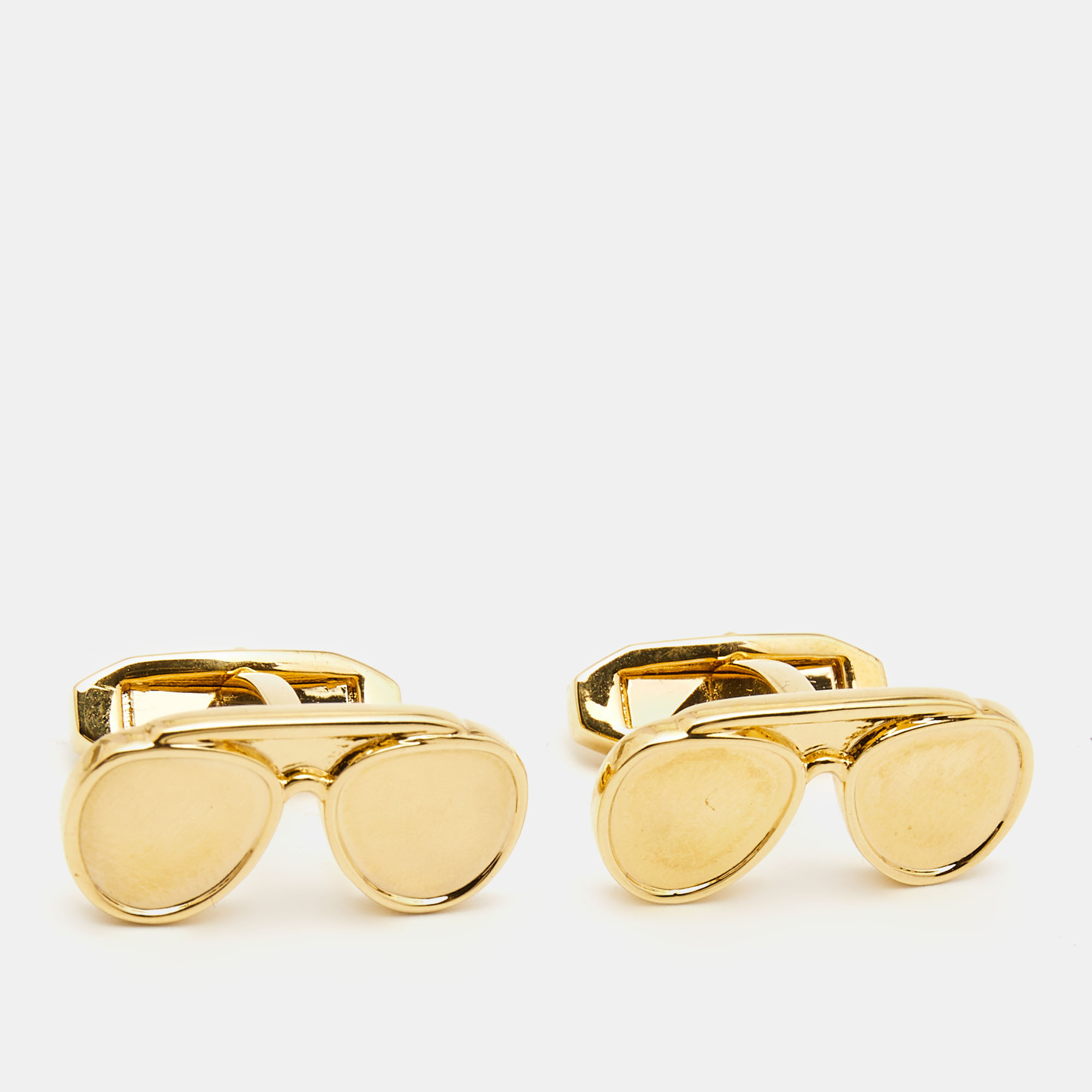 Versace Gold Tone Toggle Cufflinks