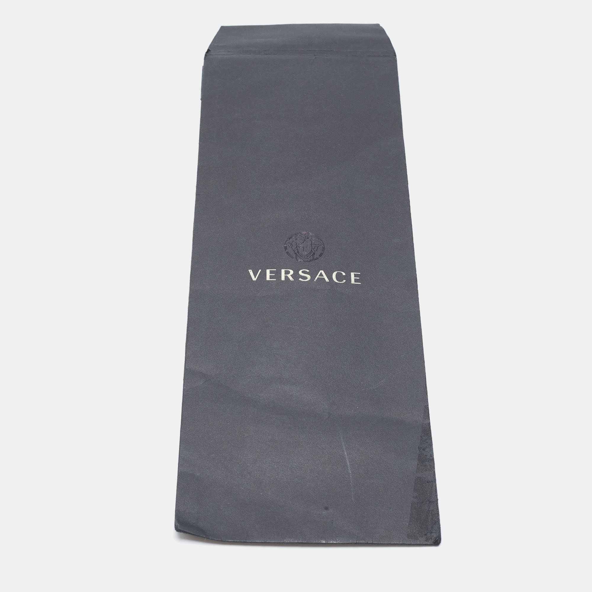 Versace Burgundy Geometric Pattern Silk Tie