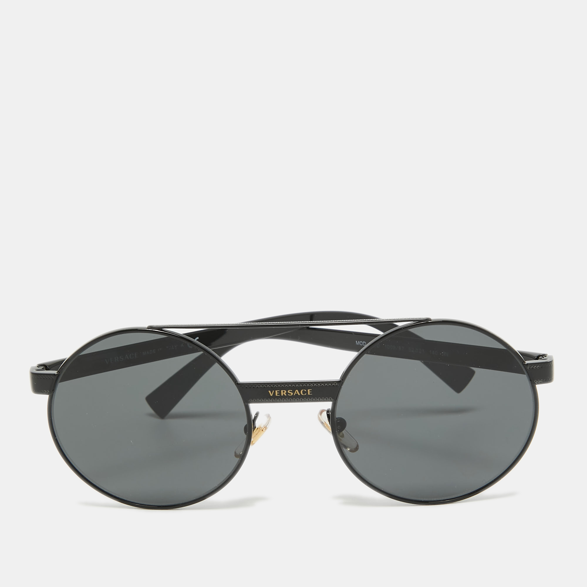 Versace Black VE 2210 Round Sunglasses