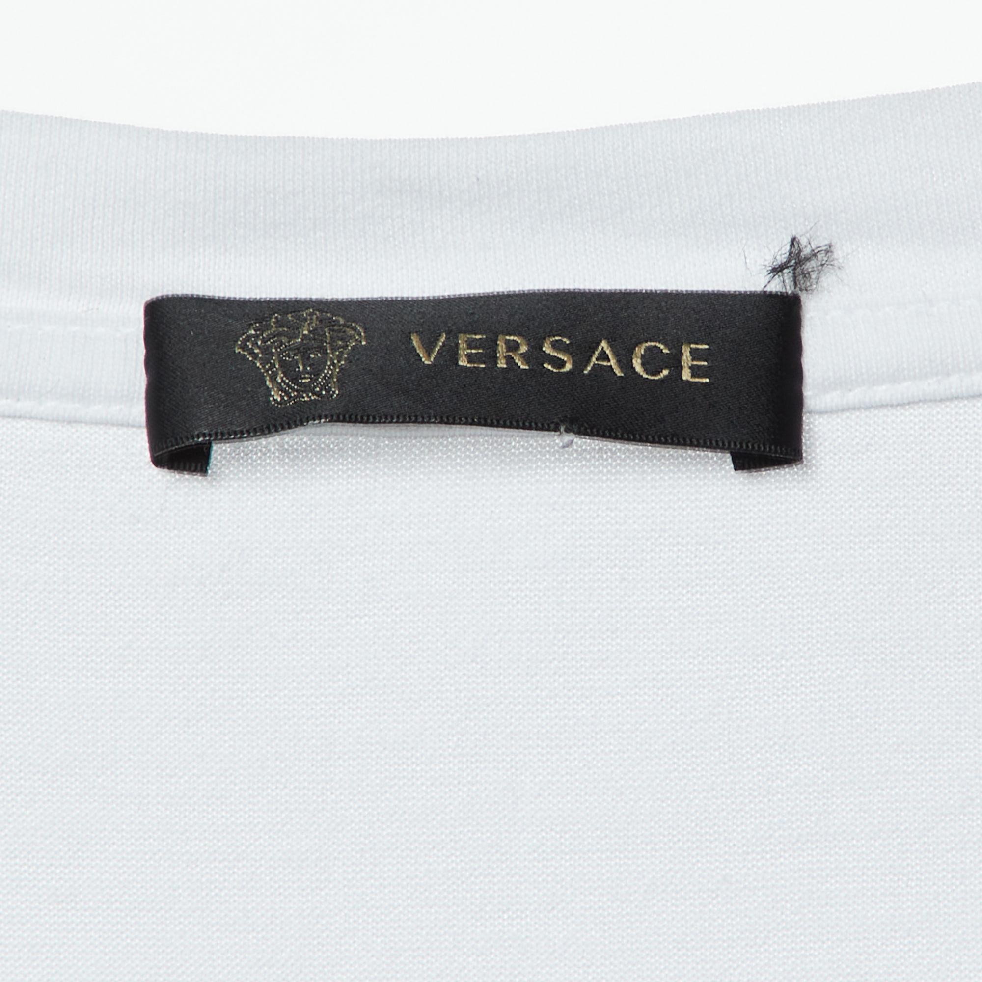 Versace White Medusa Graffiti Print Cotton Crew Neck T-Shirt M