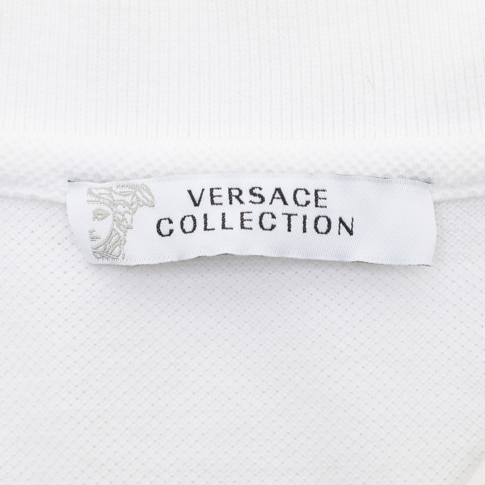 Versace White Cotton Polo Shirt L