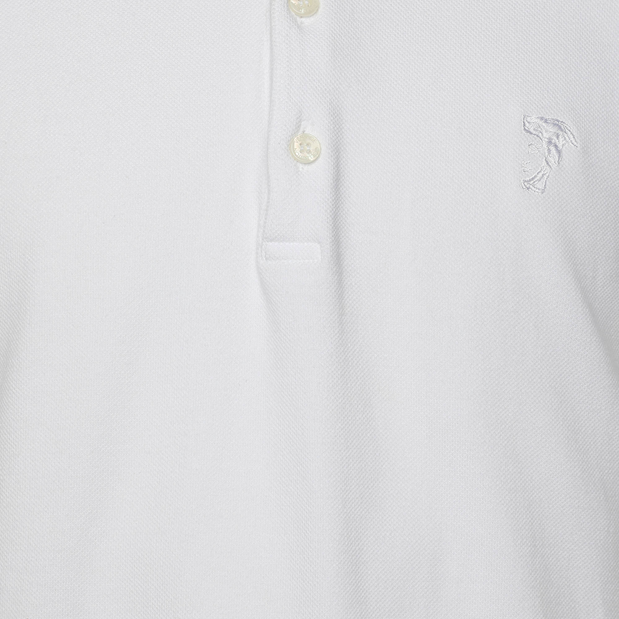 Versace White Cotton Polo Shirt L