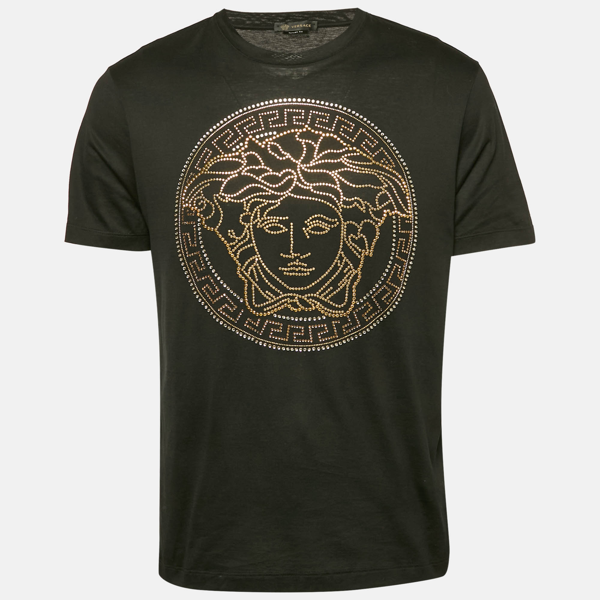 Versace Black Crystal Medusa Embellished Cotton Crew Neck T-Shirt L
Versace Black Crystal Medusa Embellished Cotton Crew Neck T-Shirt L