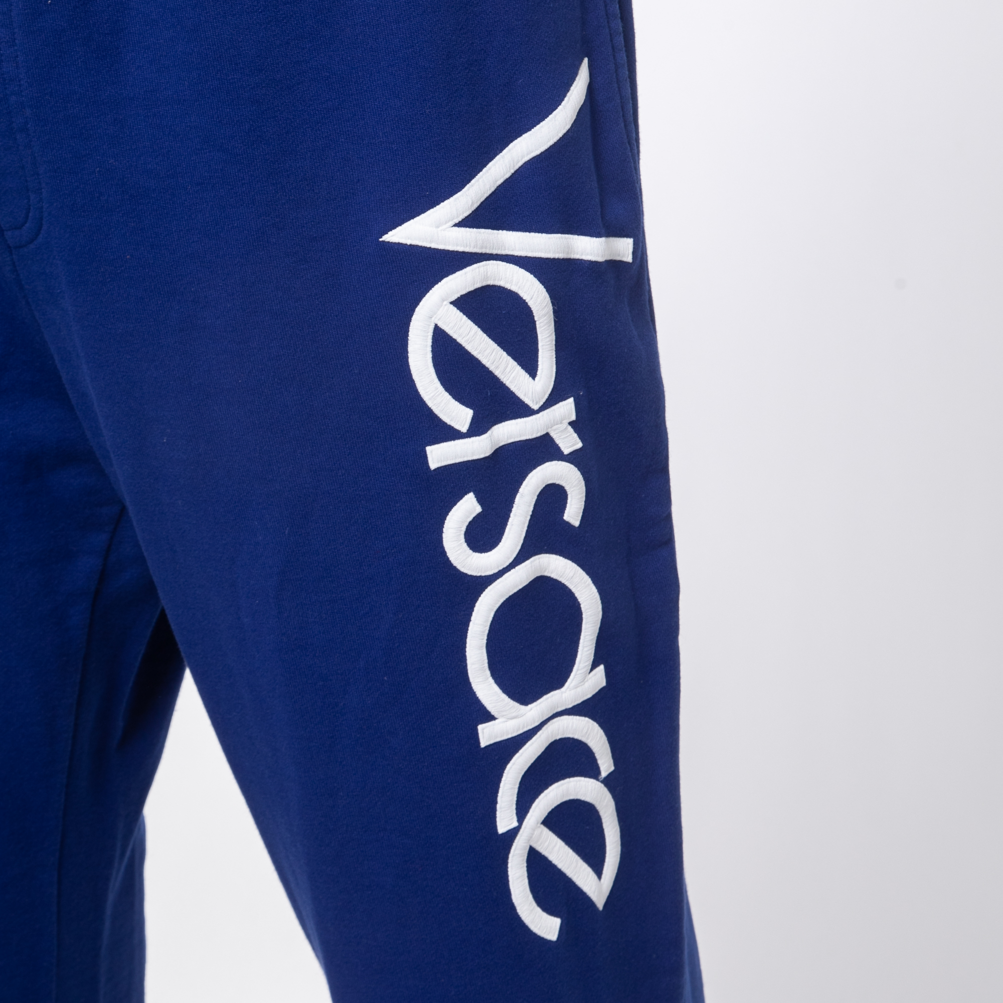 Versace Blue Logo Embroidered Cotton Joggers 2XL